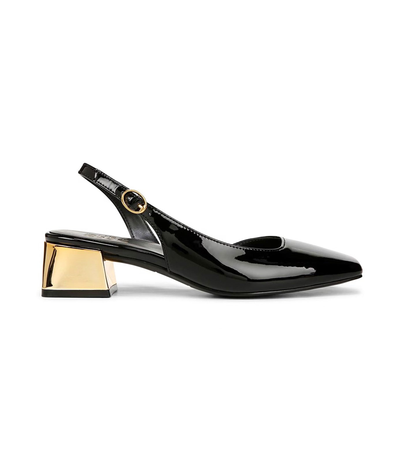 Jayla Slingback Pump Black Faux Leather