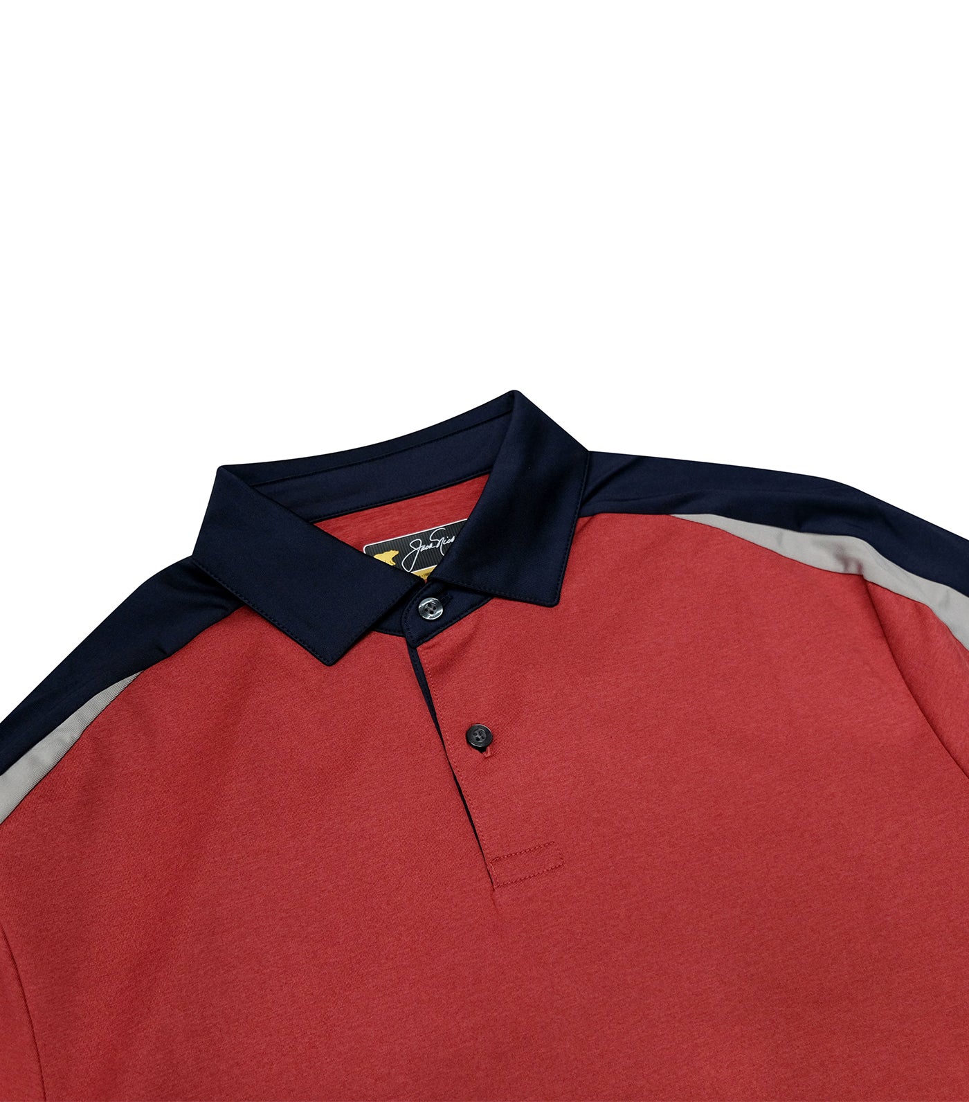 Pieced Color Block Polo Red Root