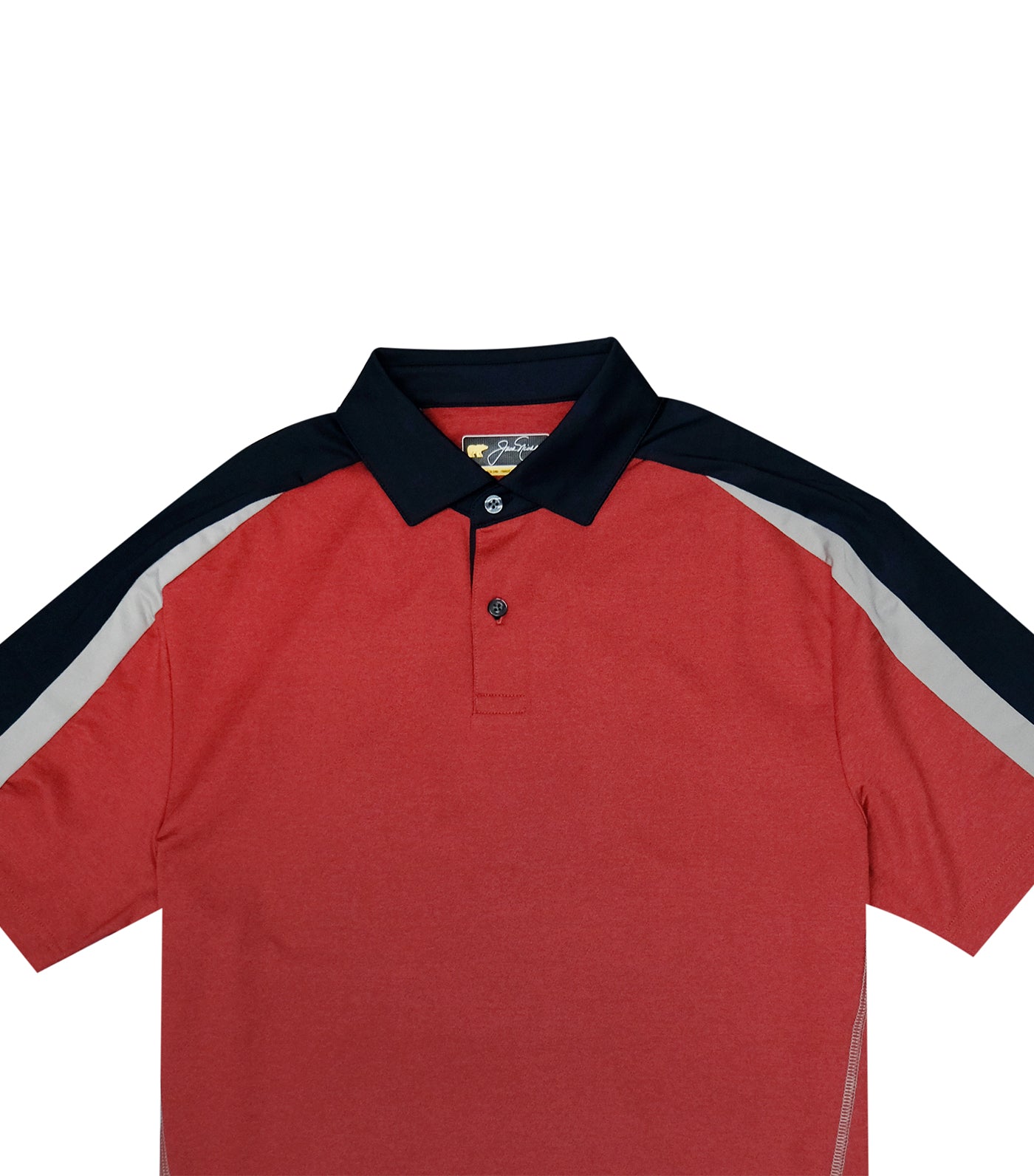 Pieced Color Block Polo Red Root