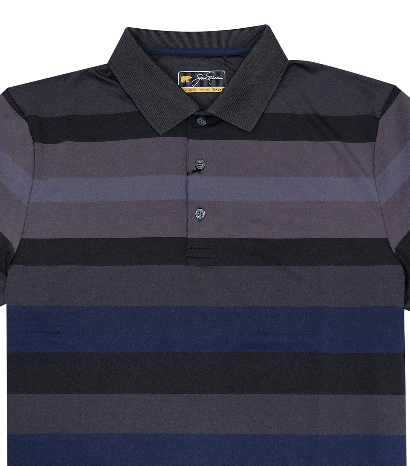 Bold Stripe Polo Slate