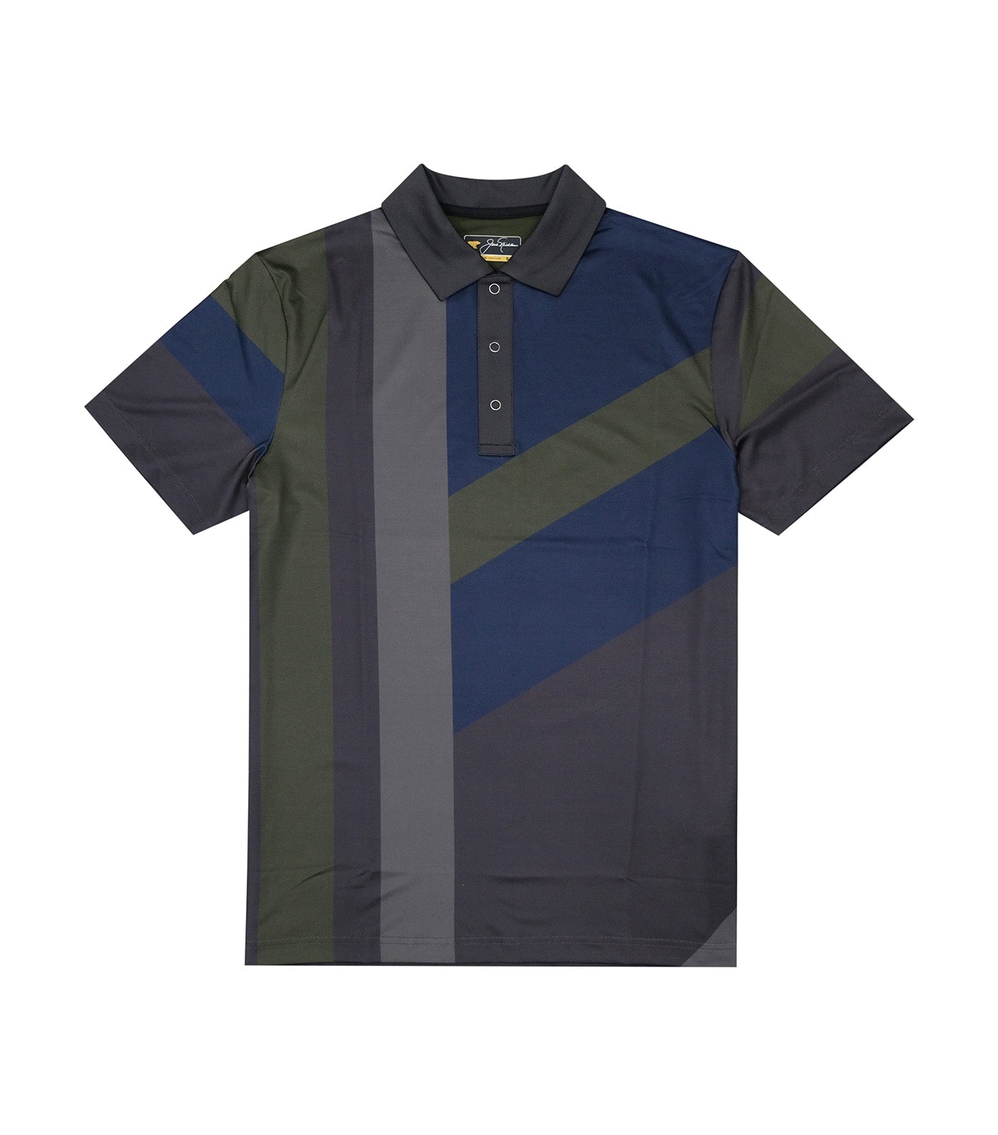 Athletic Stripe Polo Slate