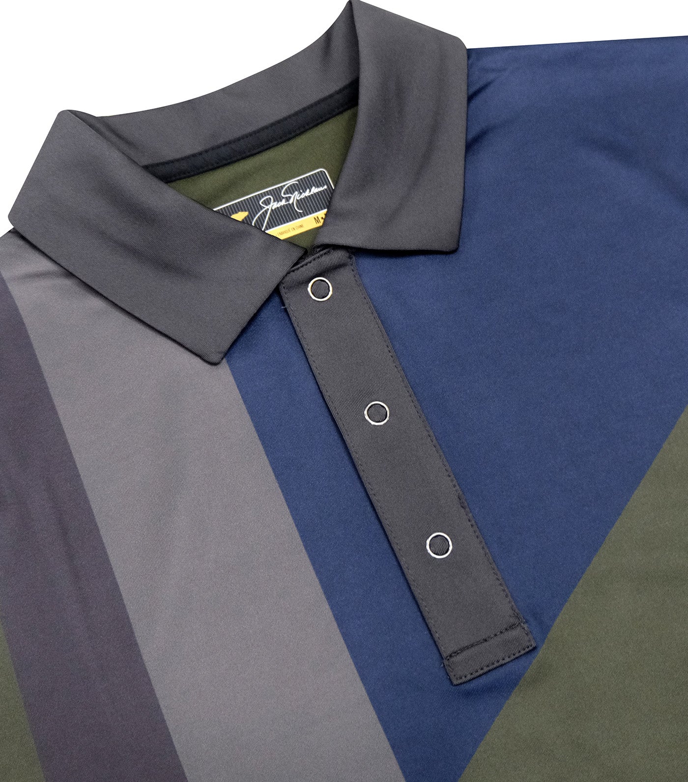 Athletic Stripe Polo Slate