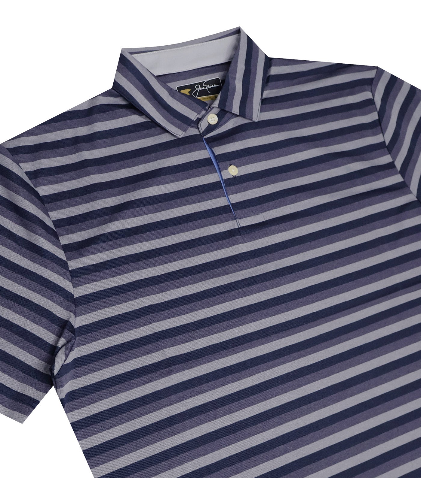 Heather Stripe Polo Silver Coast
