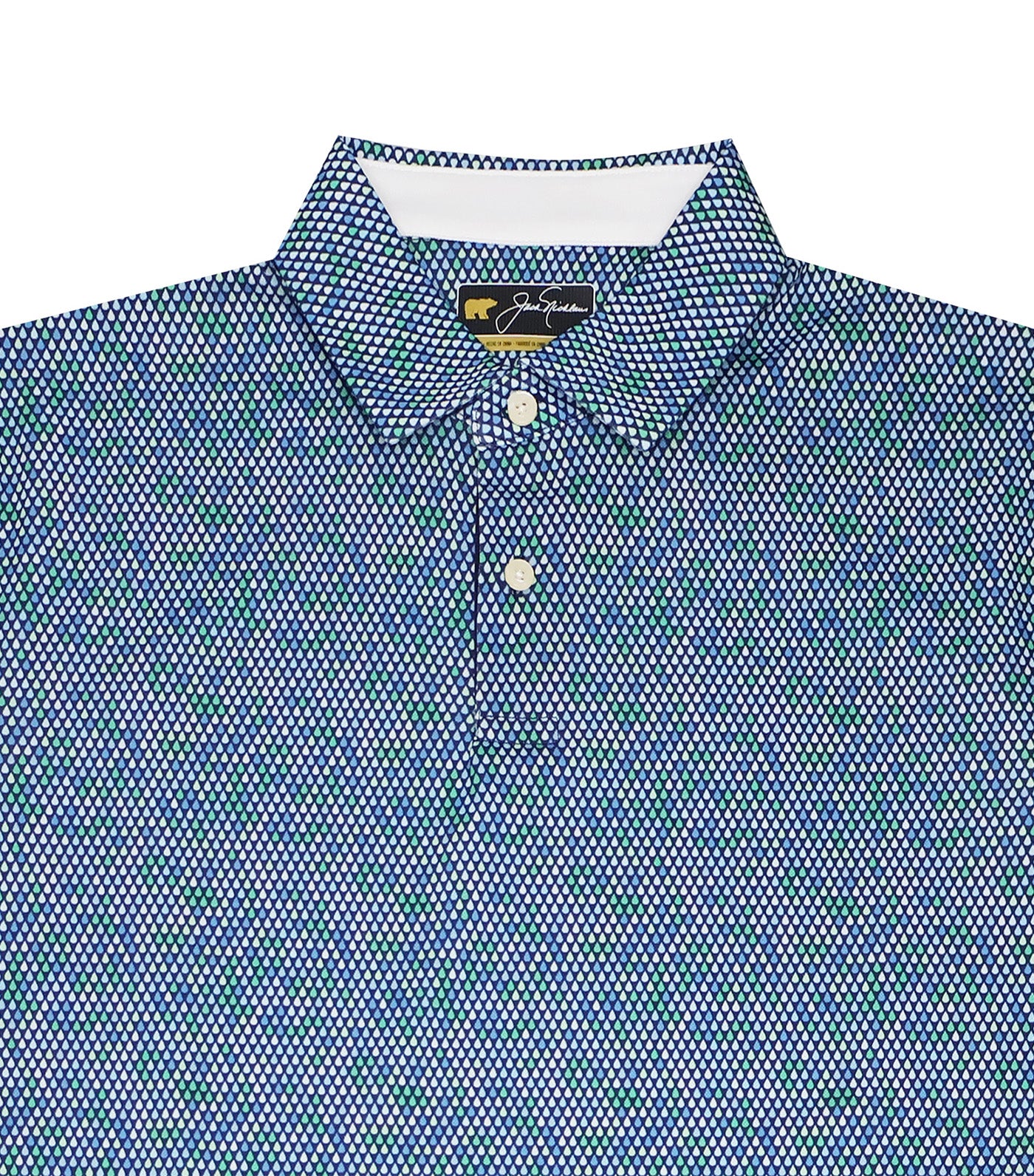 Tile Print Polo Classic Navy