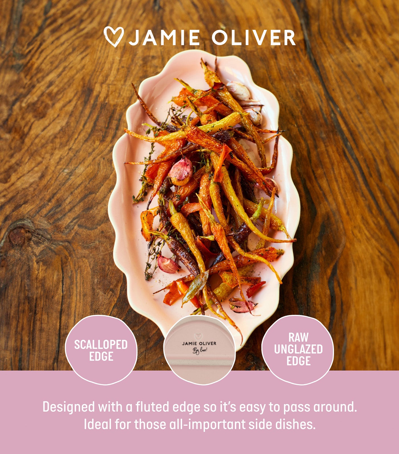 Big Love Pass-Me Platter Pink