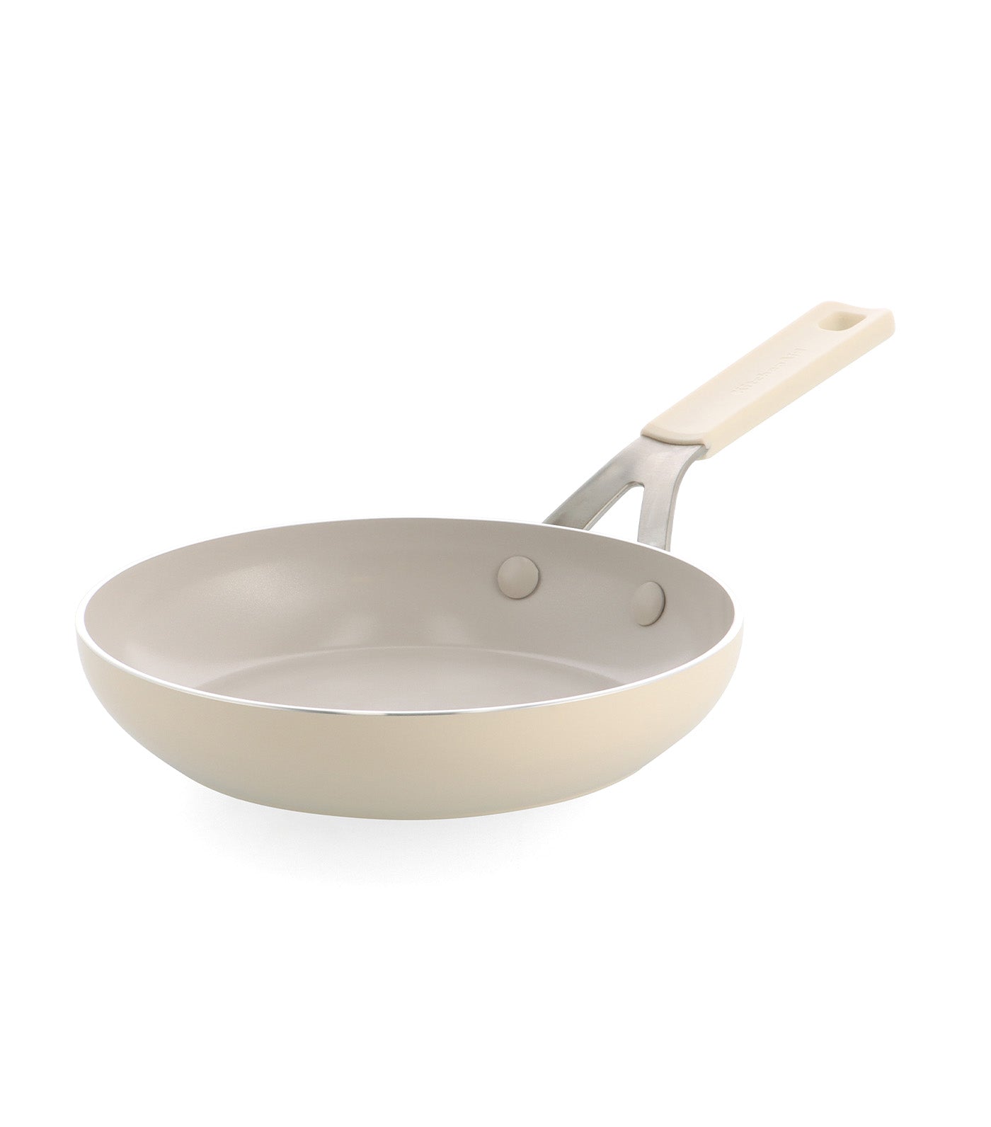 Colored Aluminum Open Frypan Almond Cream