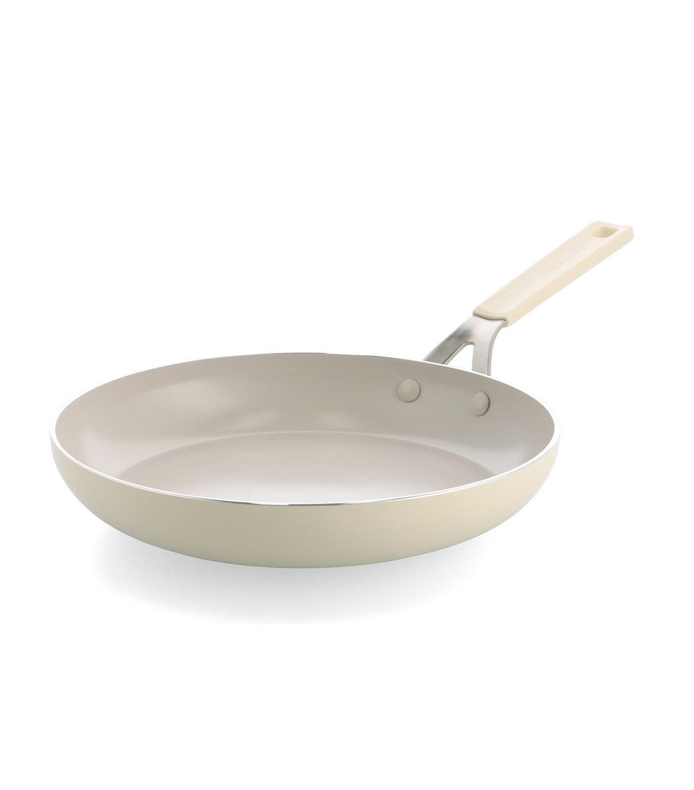 Colored Aluminum Open Frypan Almond Cream