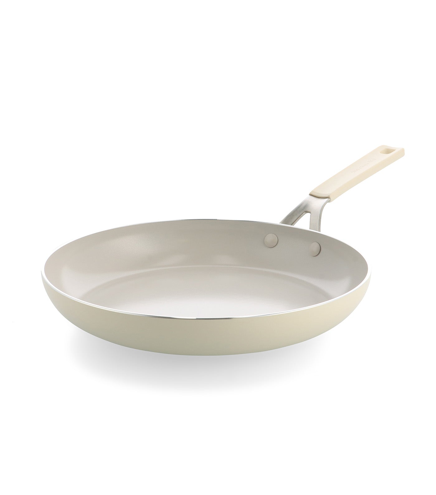 Colored Aluminum Open Frypan Almond Cream