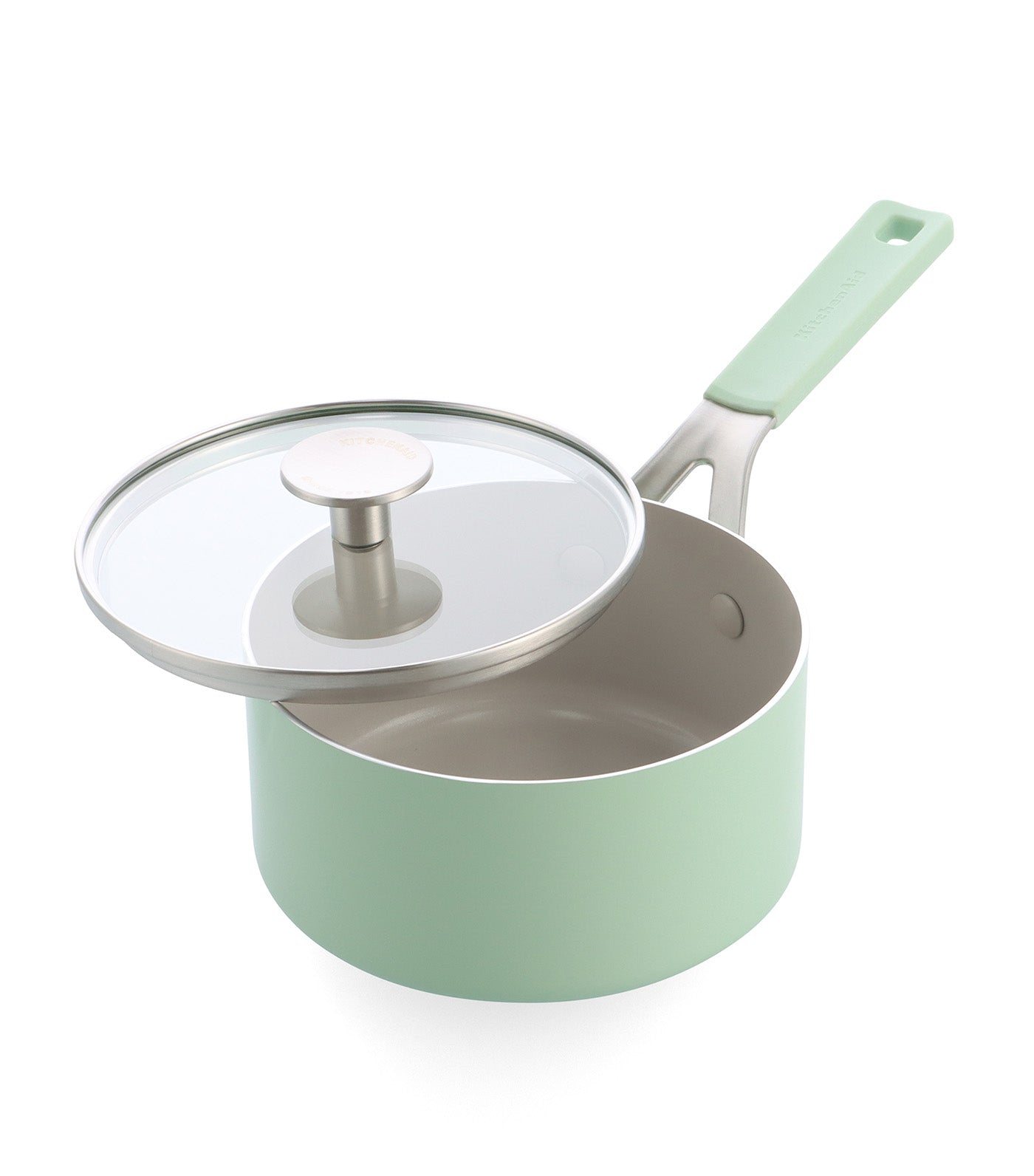 Colored Aluminum CVD Saucepan Pistachio 20 cm