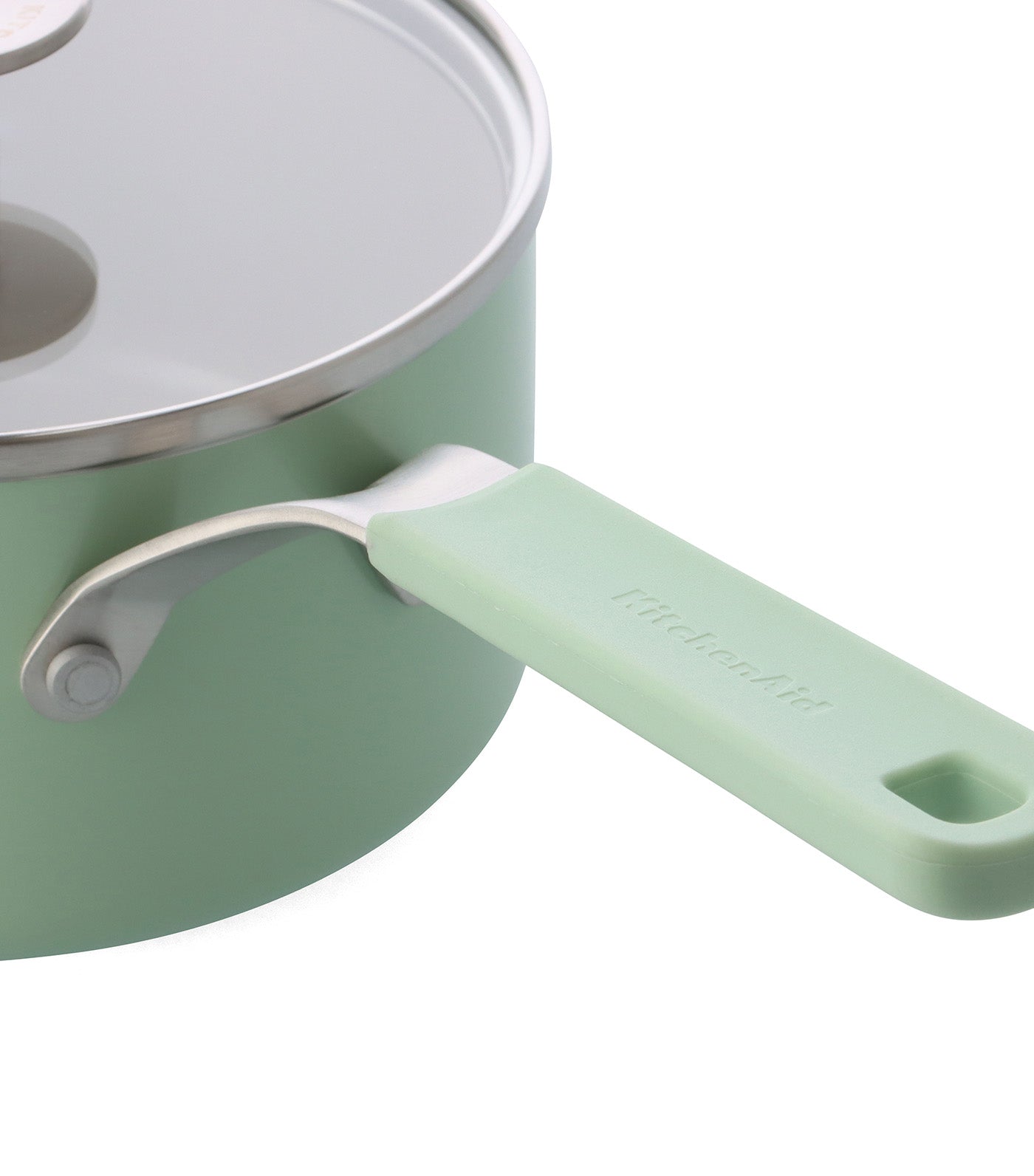 Colored Aluminum CVD Saucepan Pistachio 20 cm