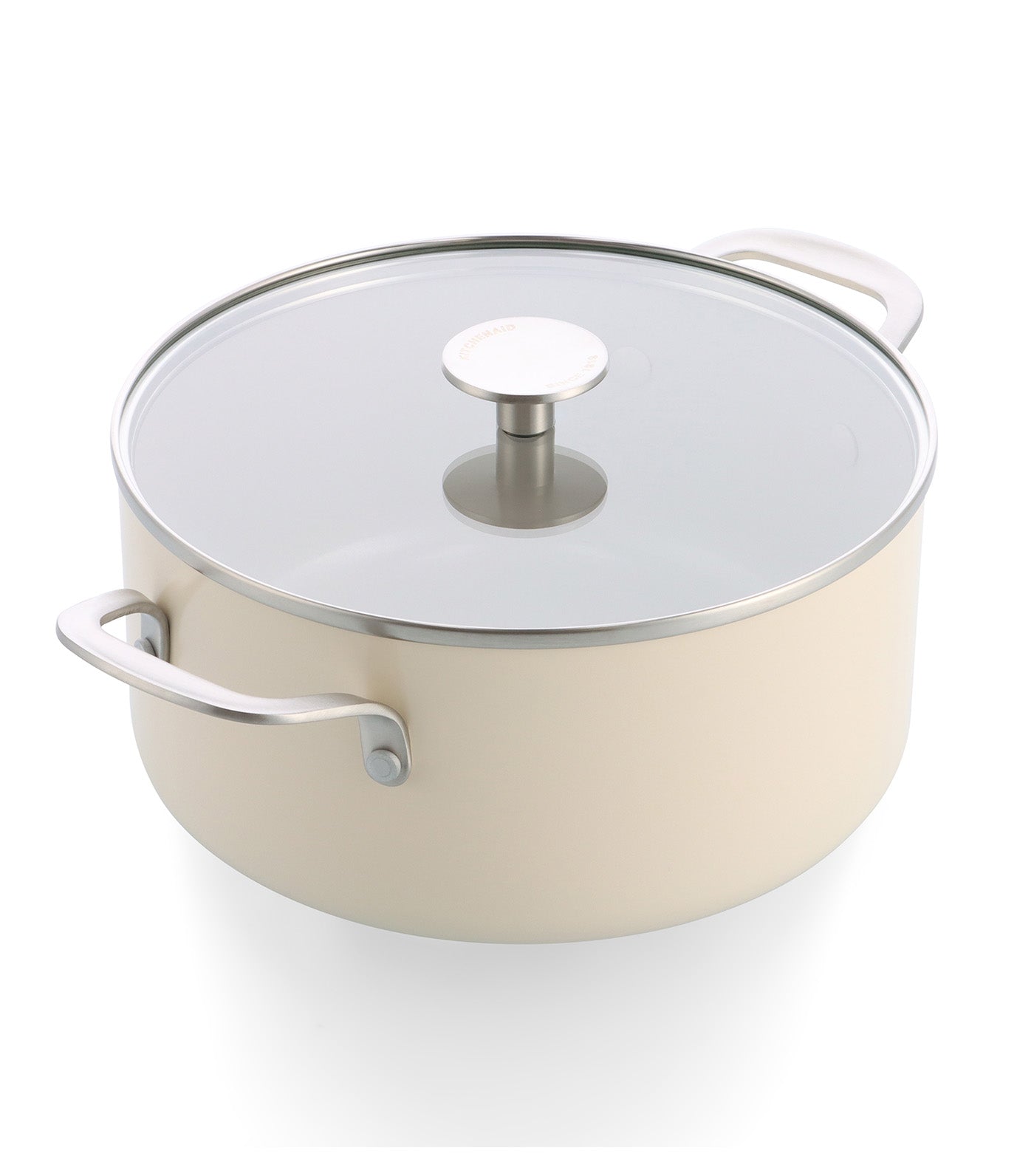Colored Aluminum CVD Casserole Almond Cream 24 cm