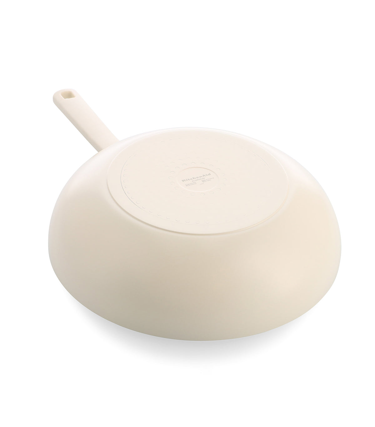 Colored Aluminum Open Wok Almond Cream 28cm