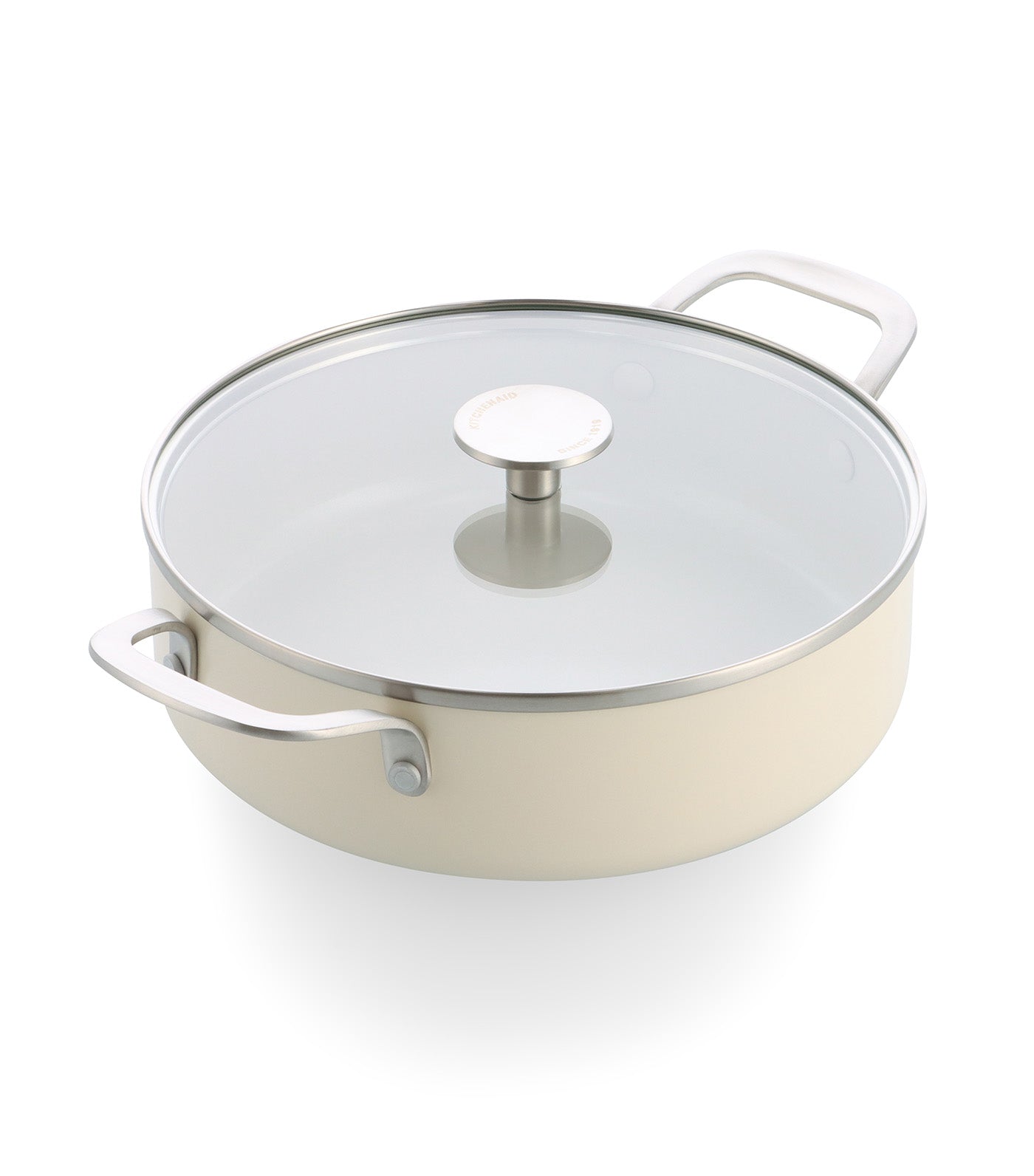 Colored Aluminum CVD Skillet Almond Cream 28 cm