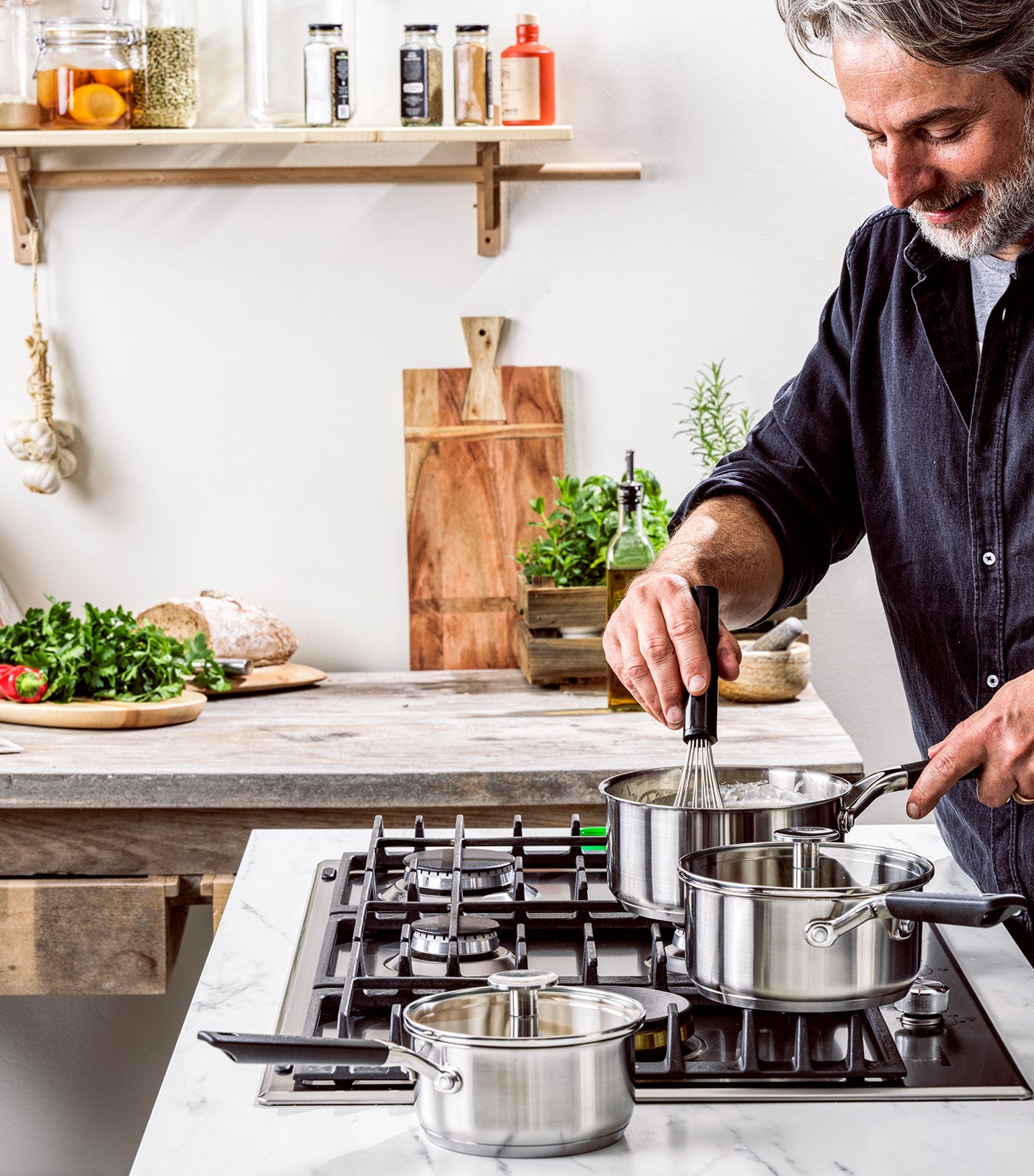 Classic Stainless Steel Covered Saucepan, Uncoated - 16cm