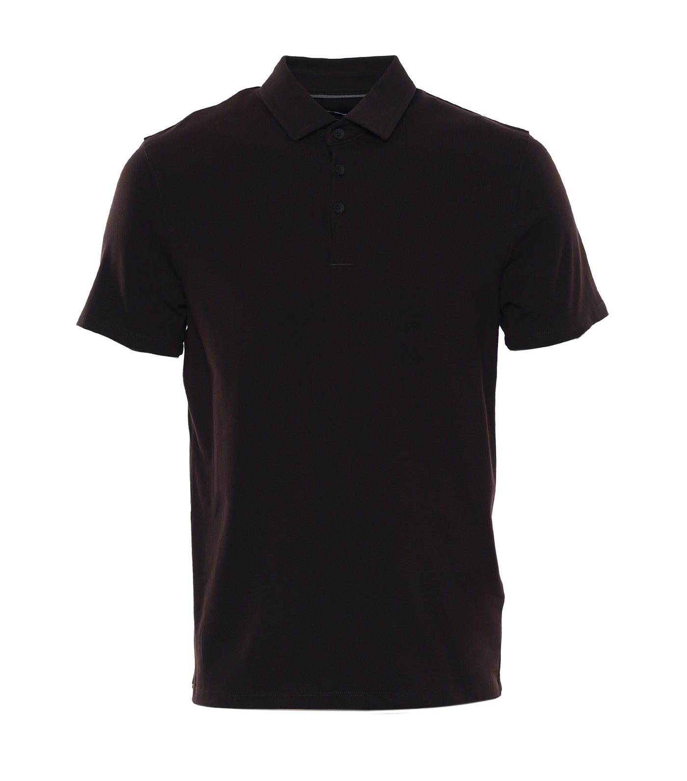 Button Polo Dark Brown