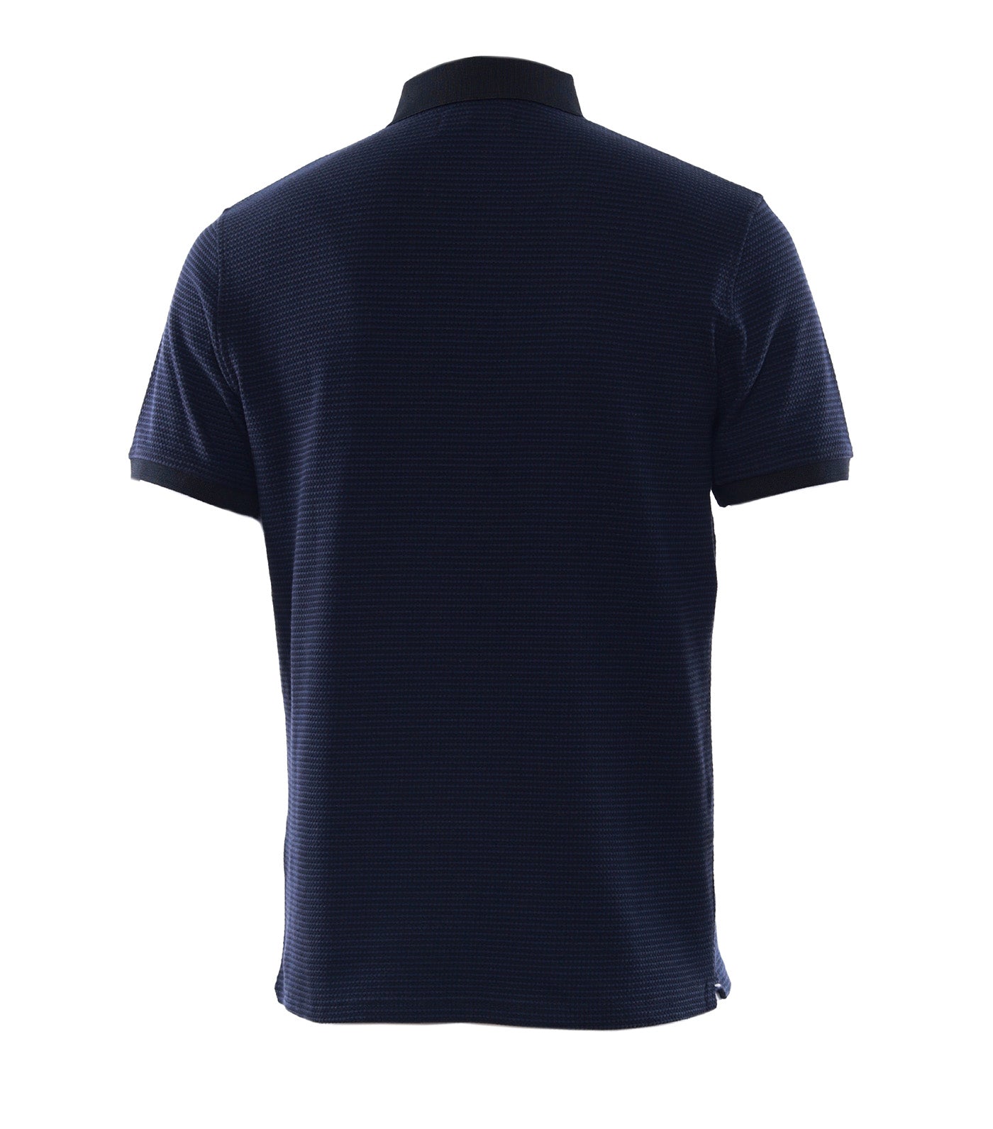 Contrast Placket Button Polo Black