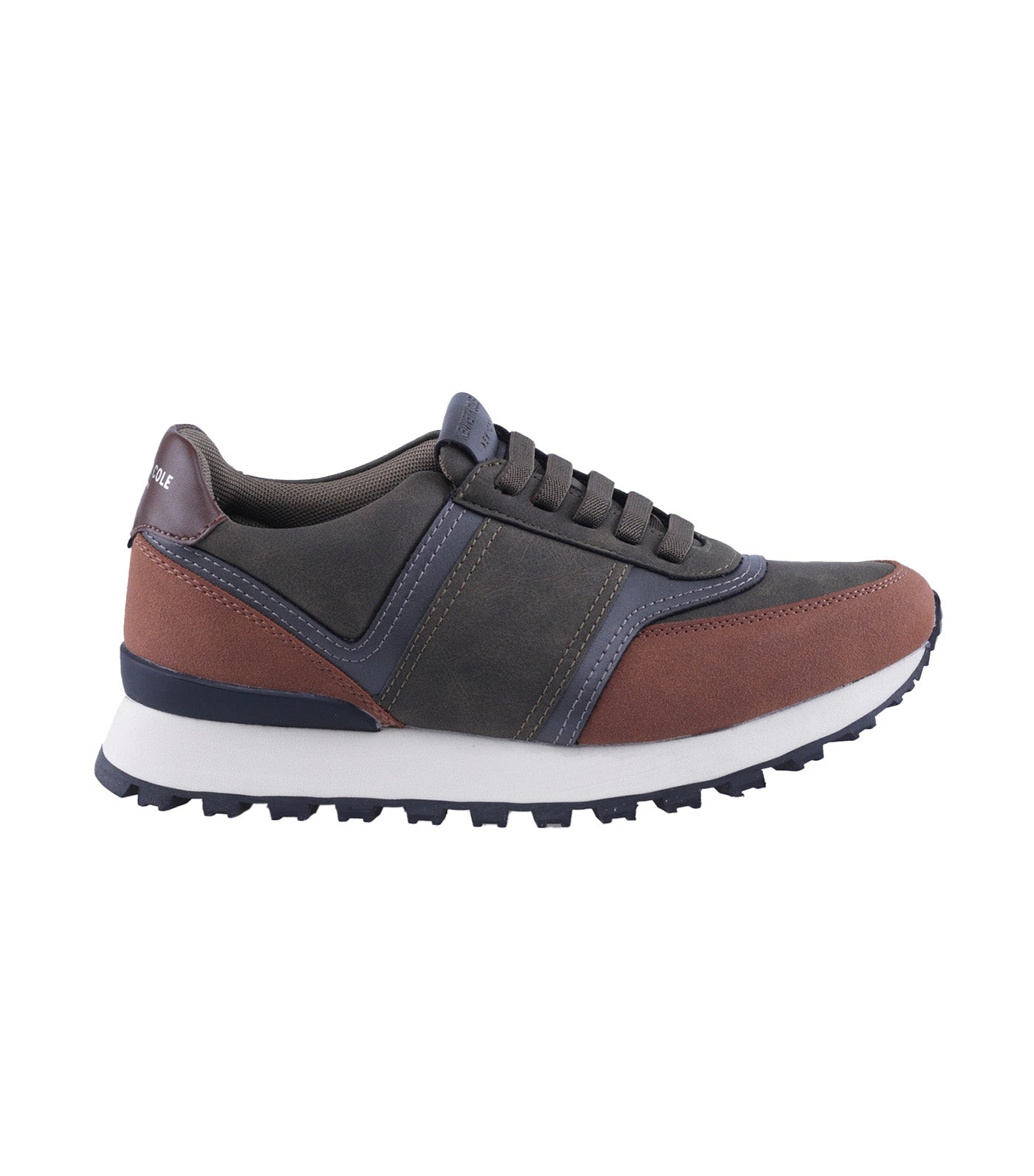 Street Smart Lace Up Sneaker Khaki Combo