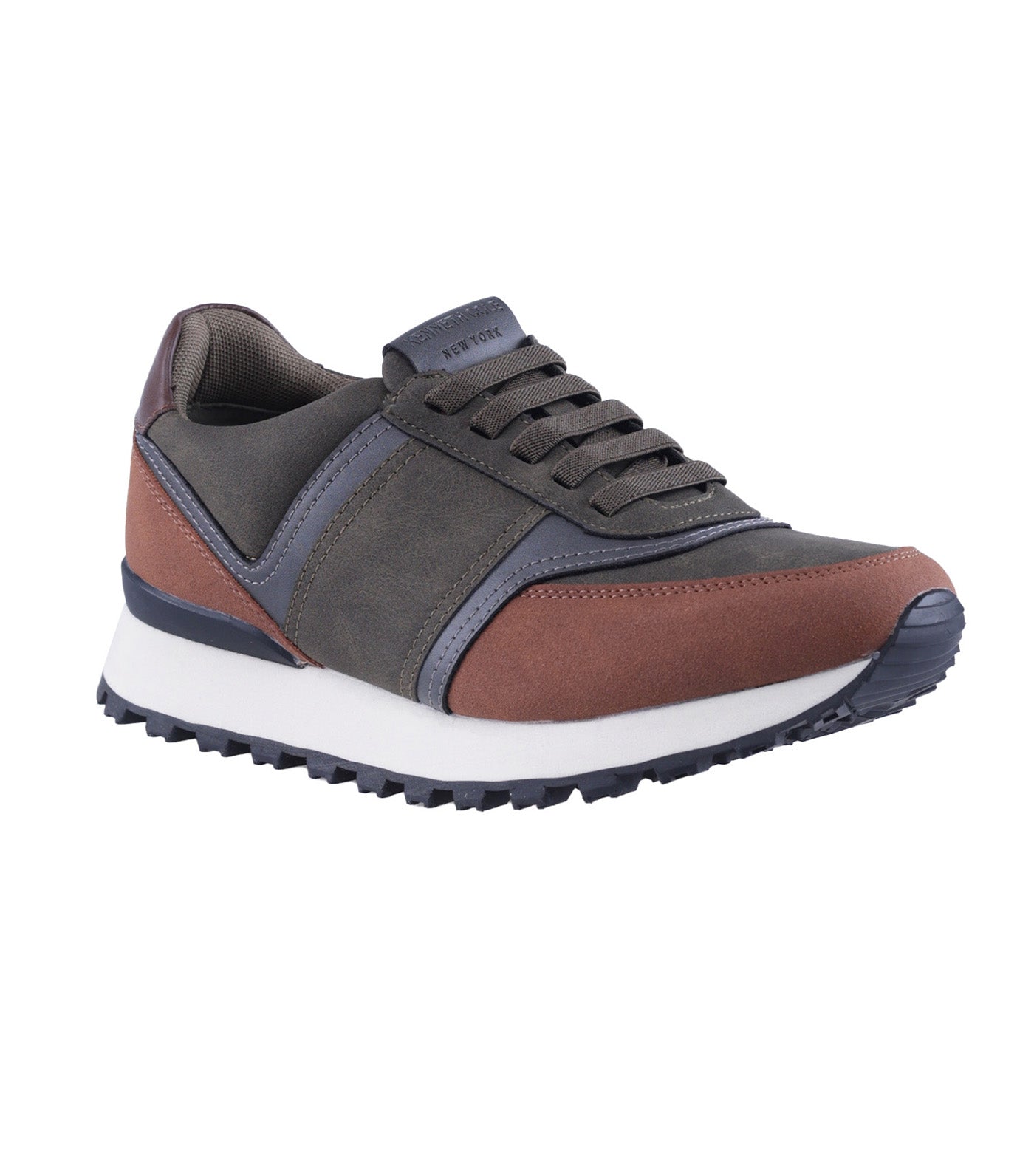 Street Smart Lace Up Sneaker Khaki Combo