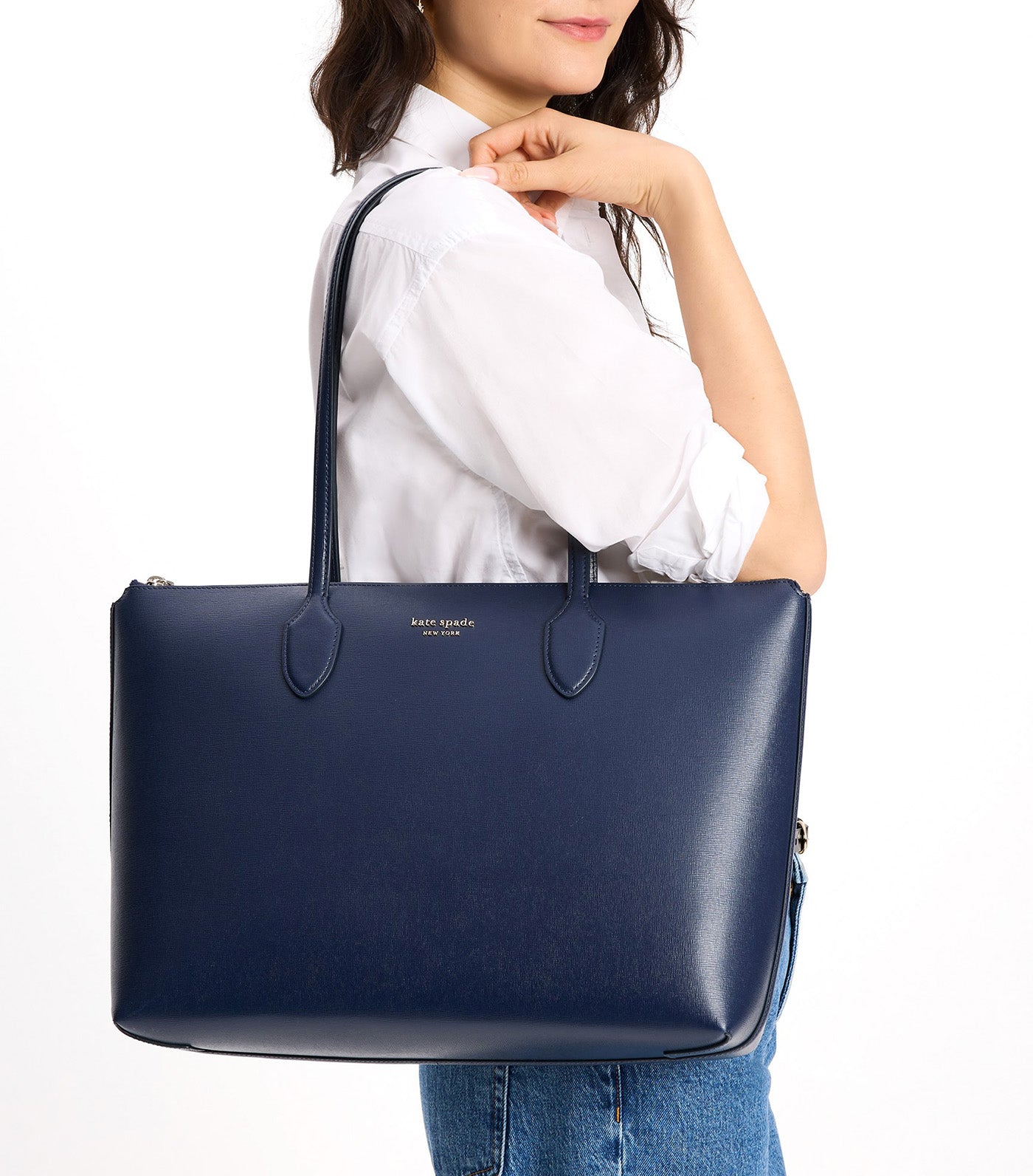 Bleecker Large Zip-Top Tote Persian Navy