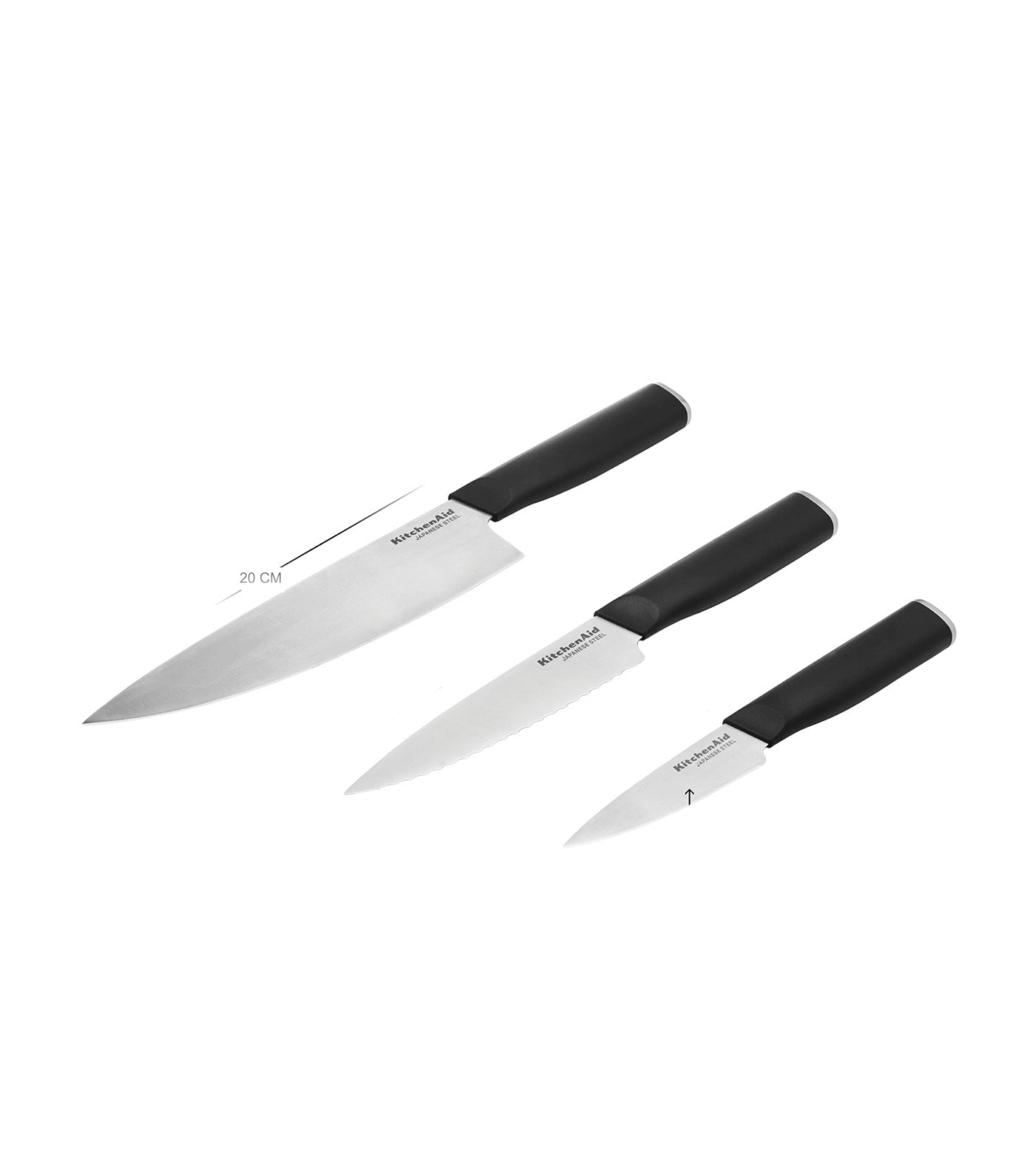 3-Piece Chef Knife Set Black