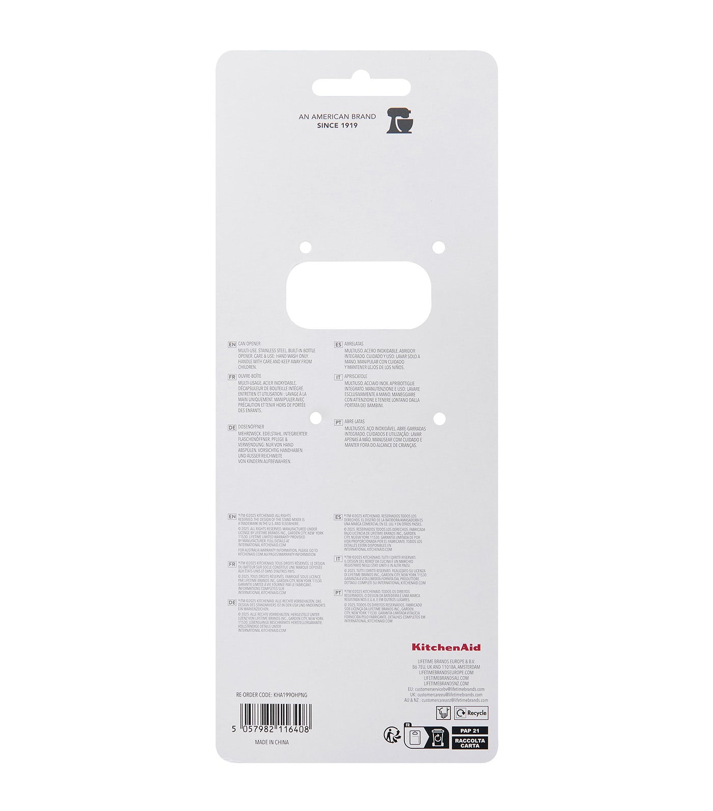 Coreline Can Opener with Bottle Opener Porcelain