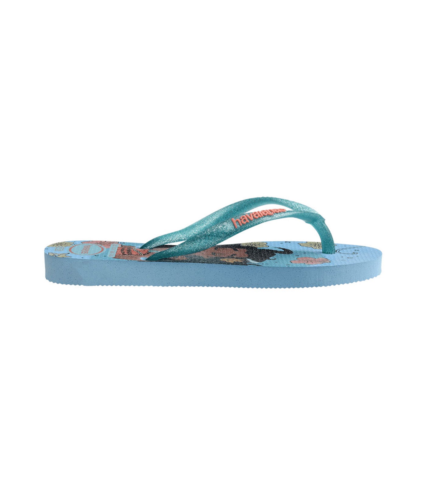 Kids Slim Princess Flip Flops Blue