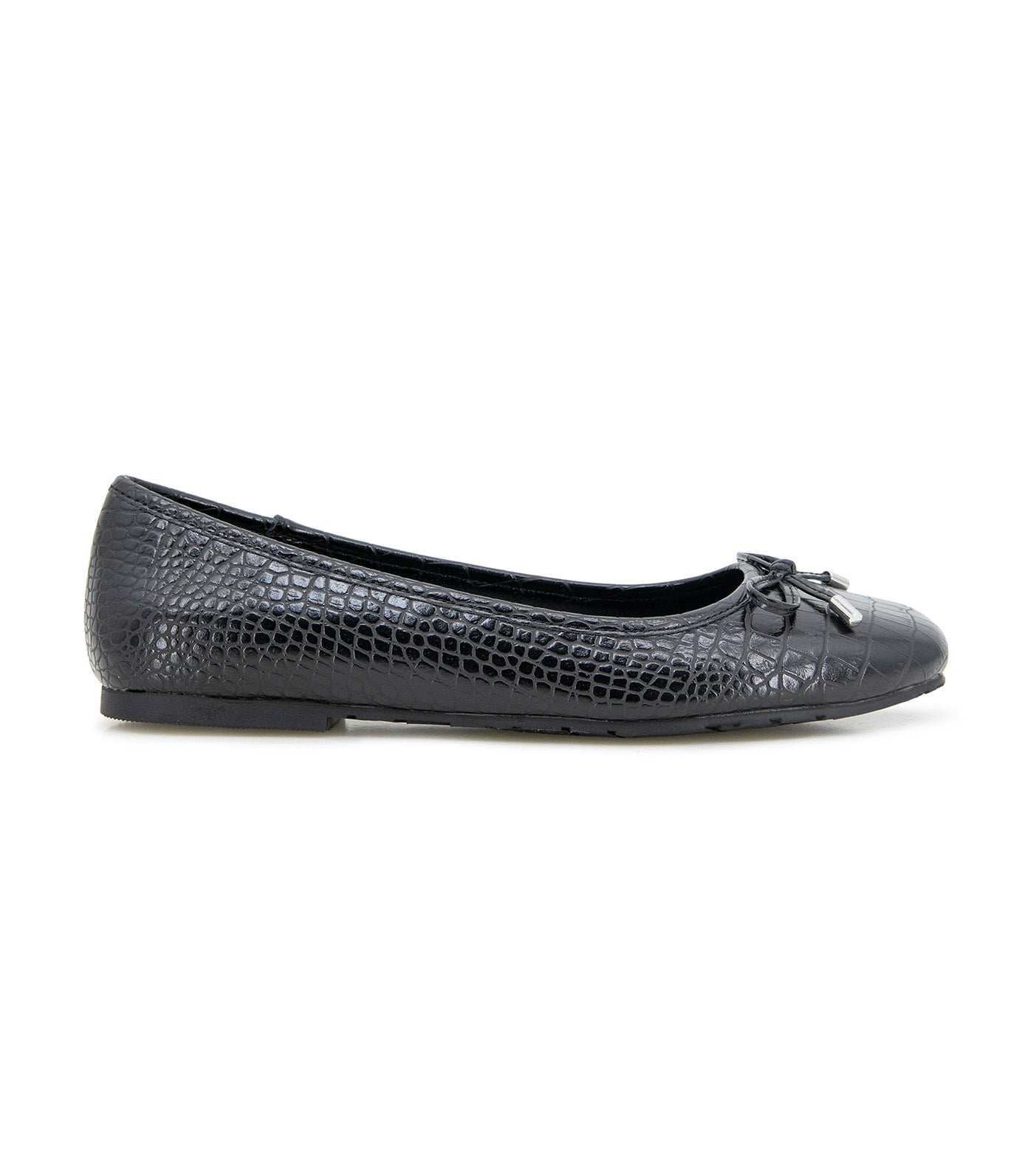 Kenneth Cole Elstree Croco Ballet Flats Black