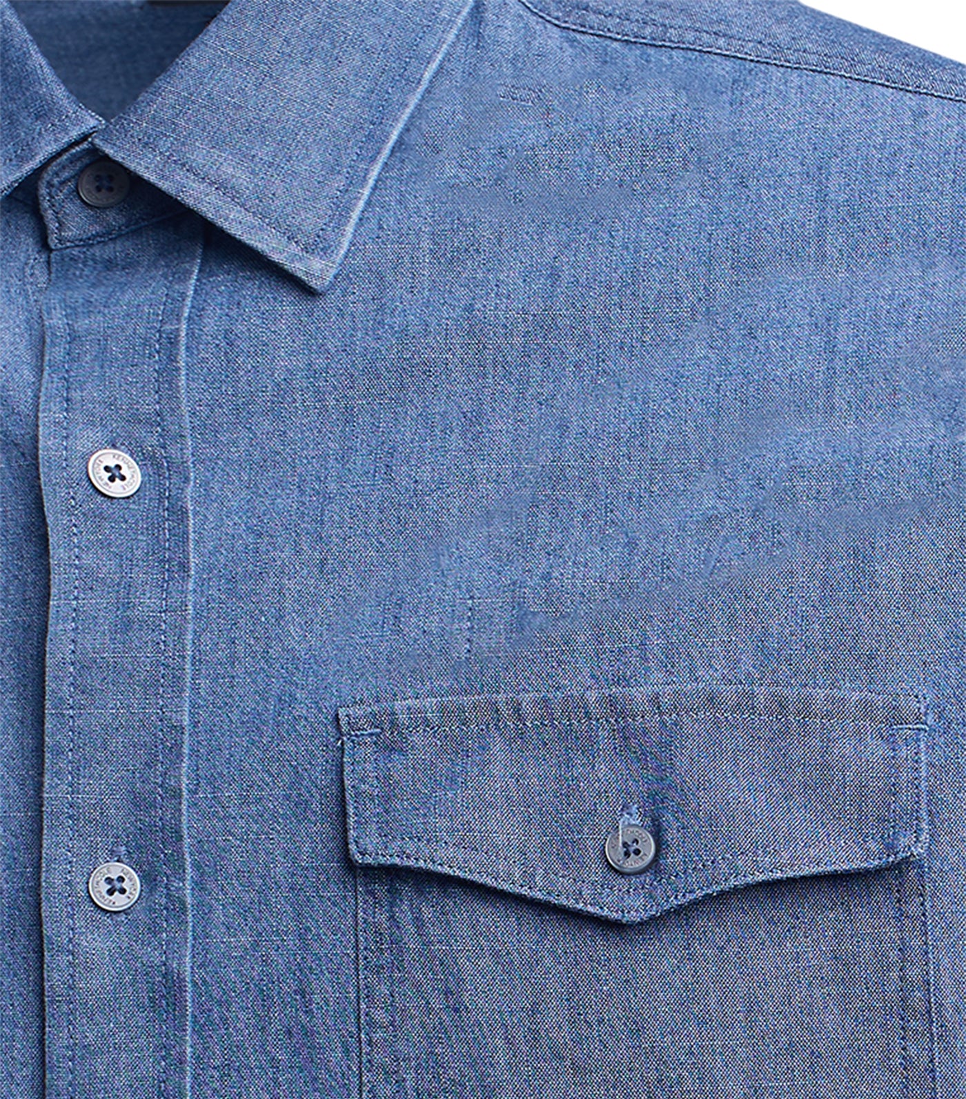 Kenneth Cole Long Sleeves Shirt Bleach Denim