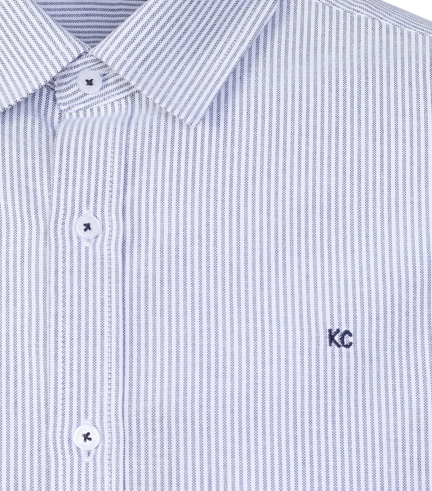 Striped Dress Shirt Dark Navy