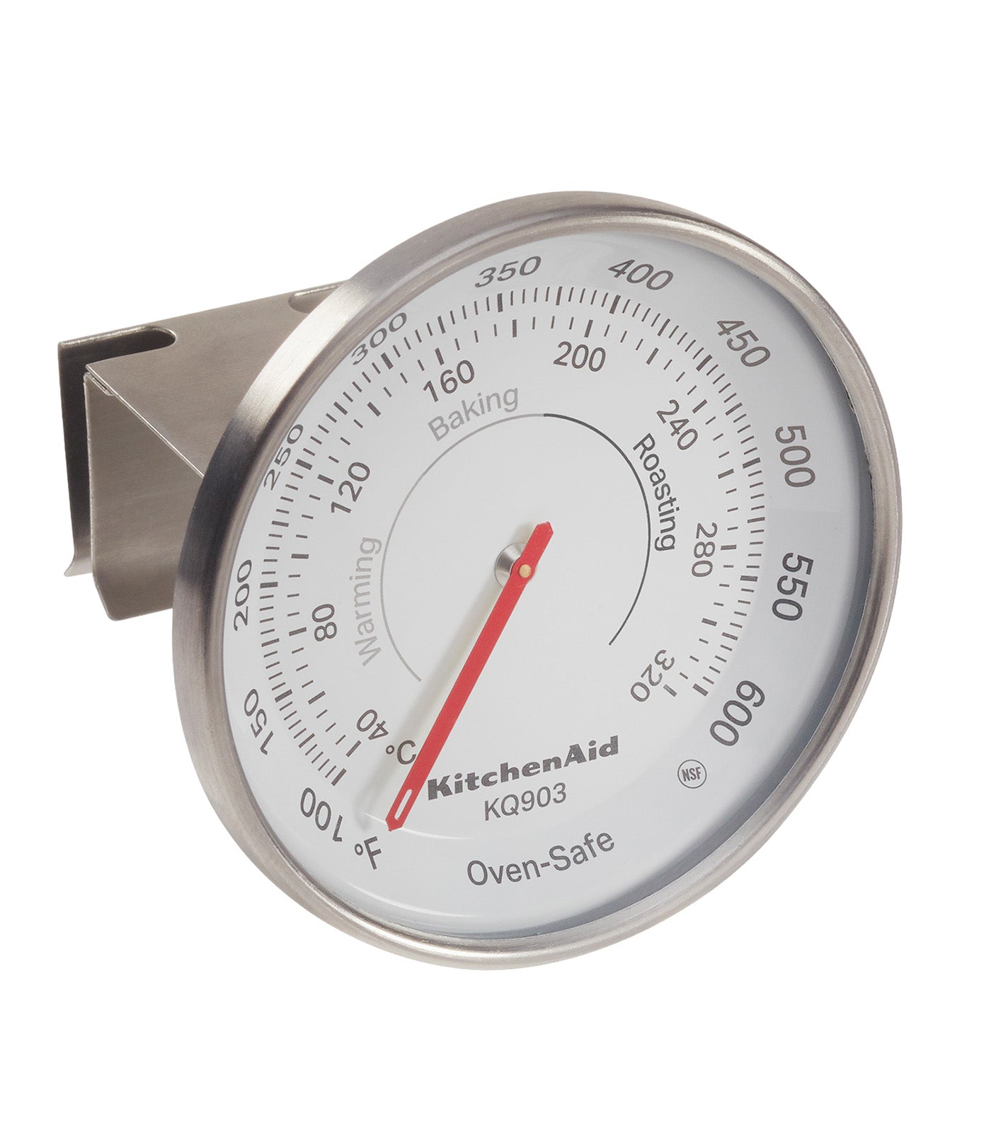 3-in-1 Analog Dial Oven Thermometer Stainless Steel