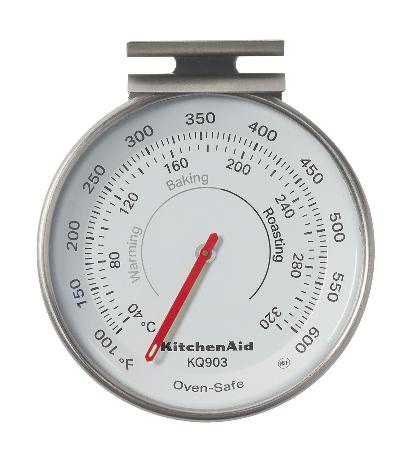 3-in-1 Analog Dial Oven Thermometer Stainless Steel