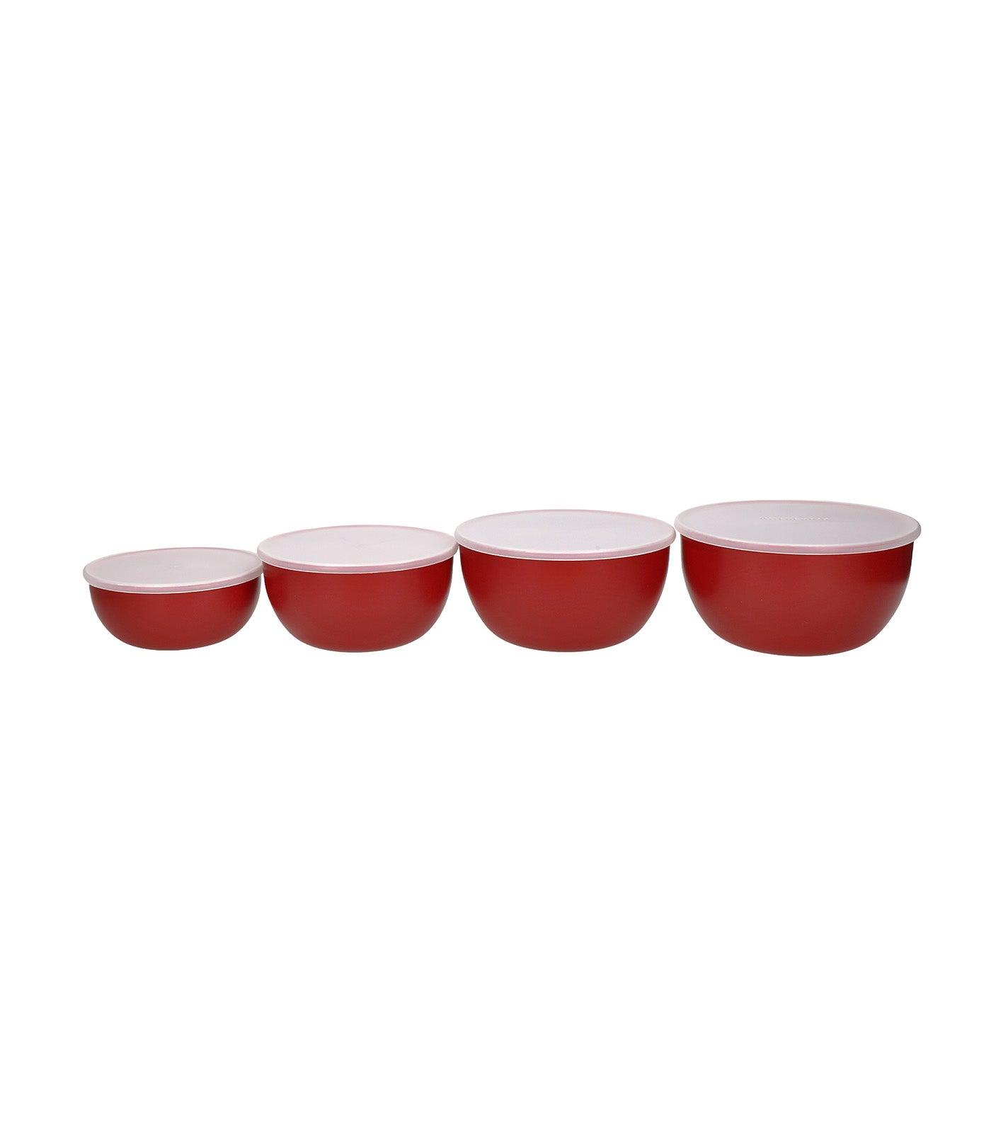 4-Piece Prep Bowl Set with Lid Empire Red