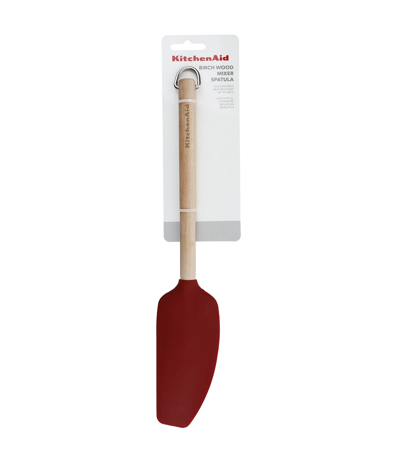 Birchwood Mixer Spatula Bamboo/Red