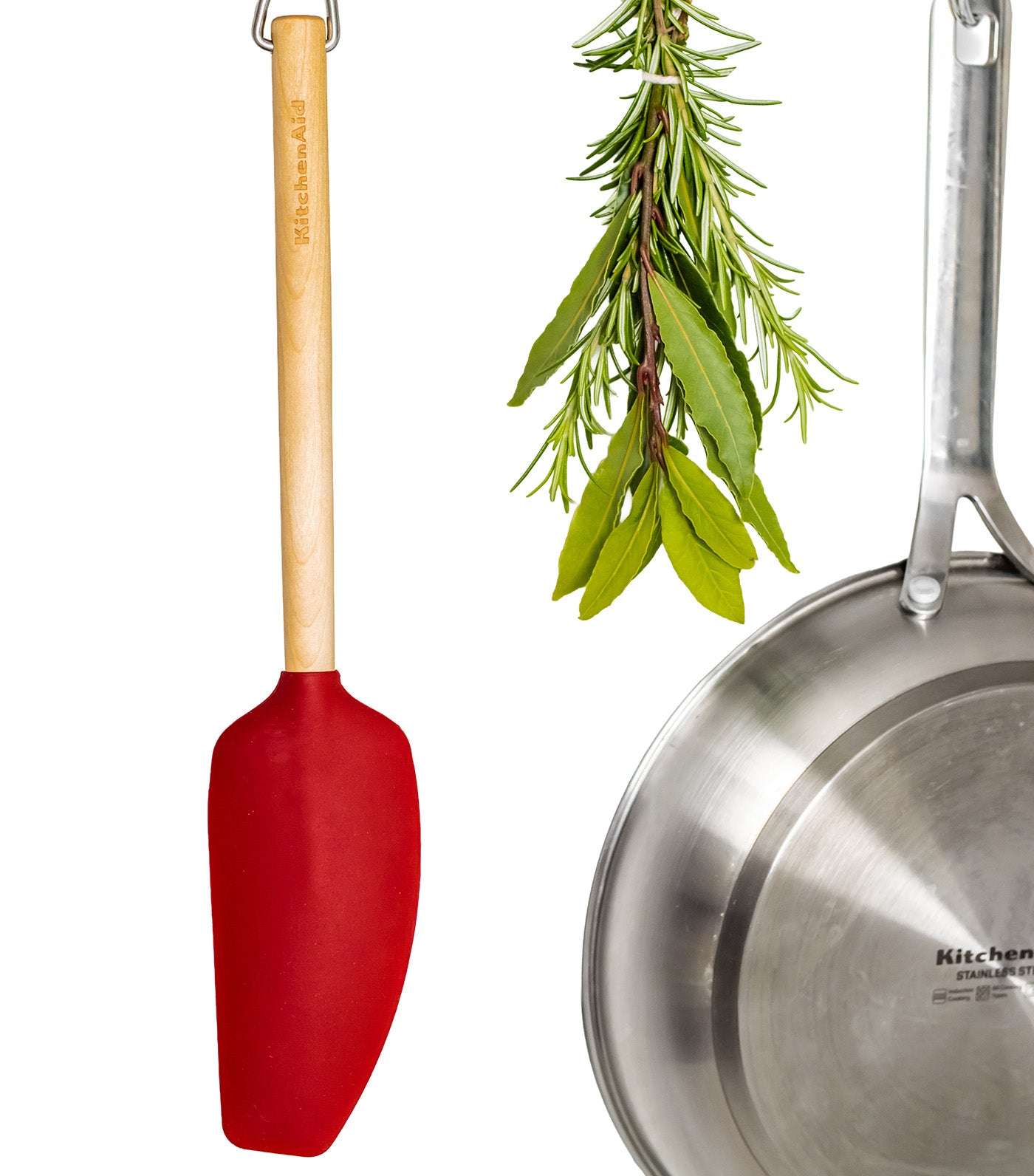 Birchwood Mixer Spatula Bamboo/Red