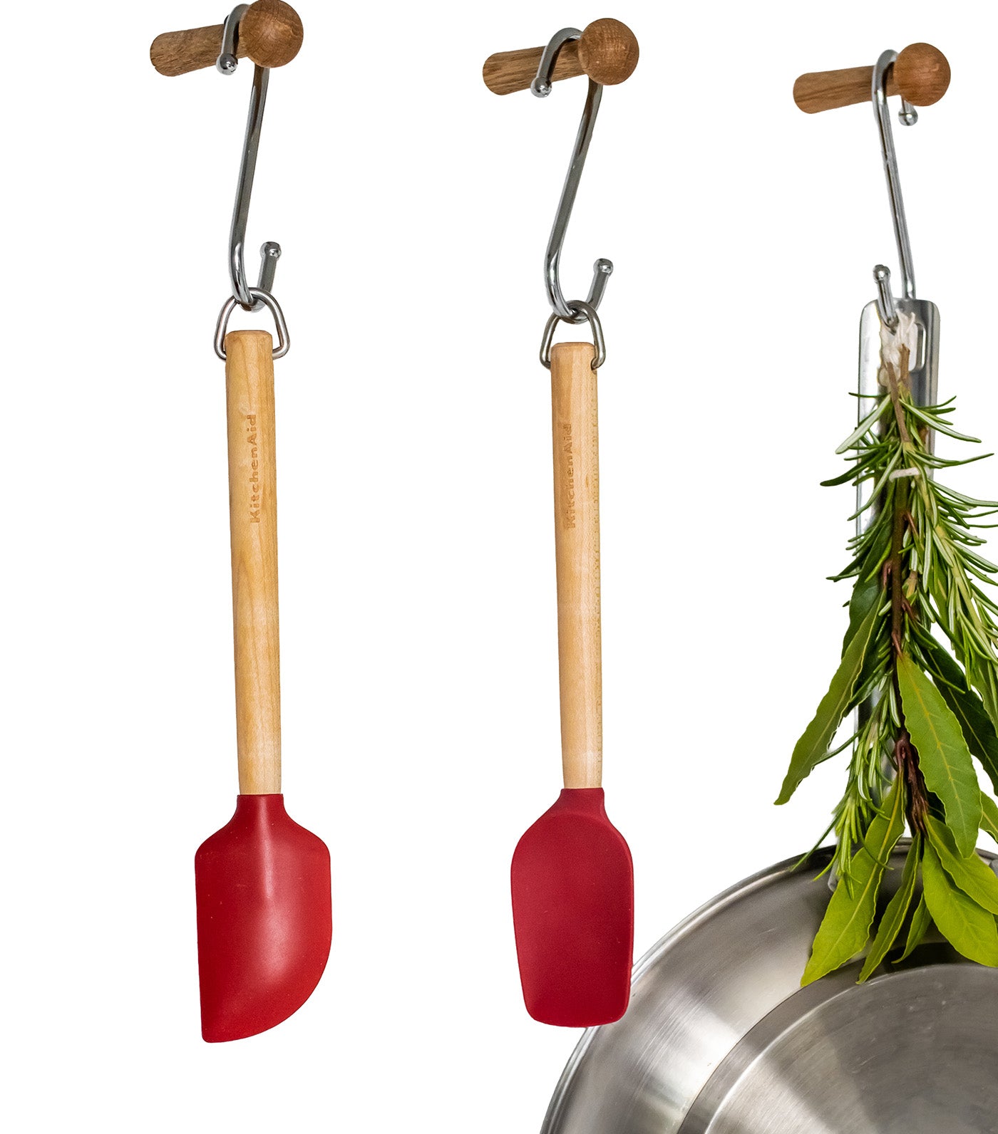 Birchwood Mini Spatulas Set of 2 Bamboo/Red
