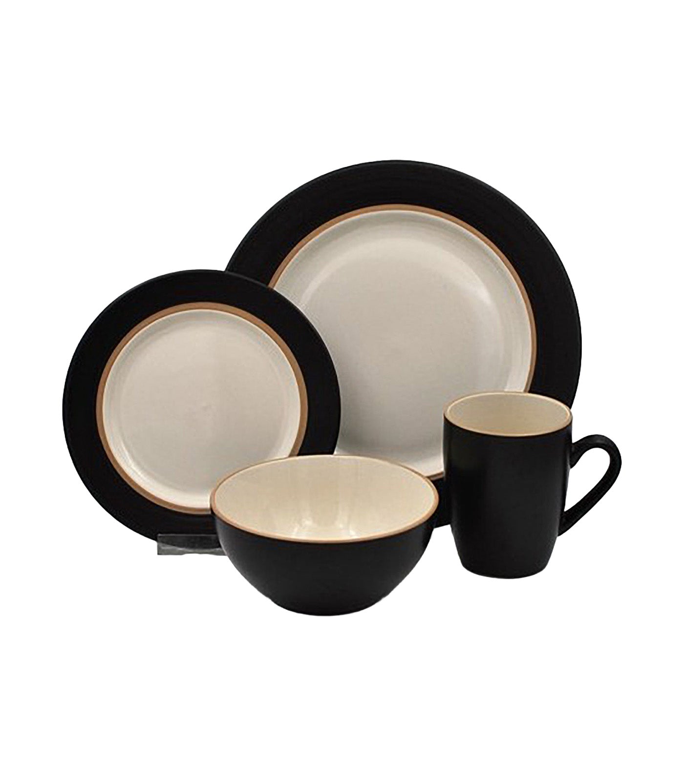 16pc. Stoneware Dinner Set Fontana Stone