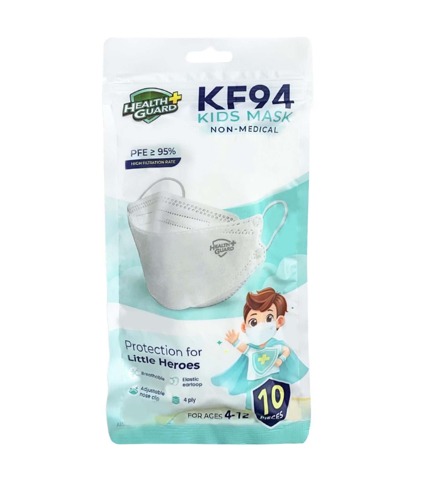 KF94 Kids Face Mask (Non-Medical) 10-Piece White