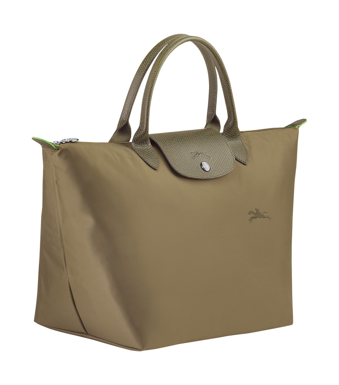トートバッグ Longchamp Artichoke coloured Le Pliage Green M bag Le Pliage Green M Tote bag Artichoke - Recycled canvas