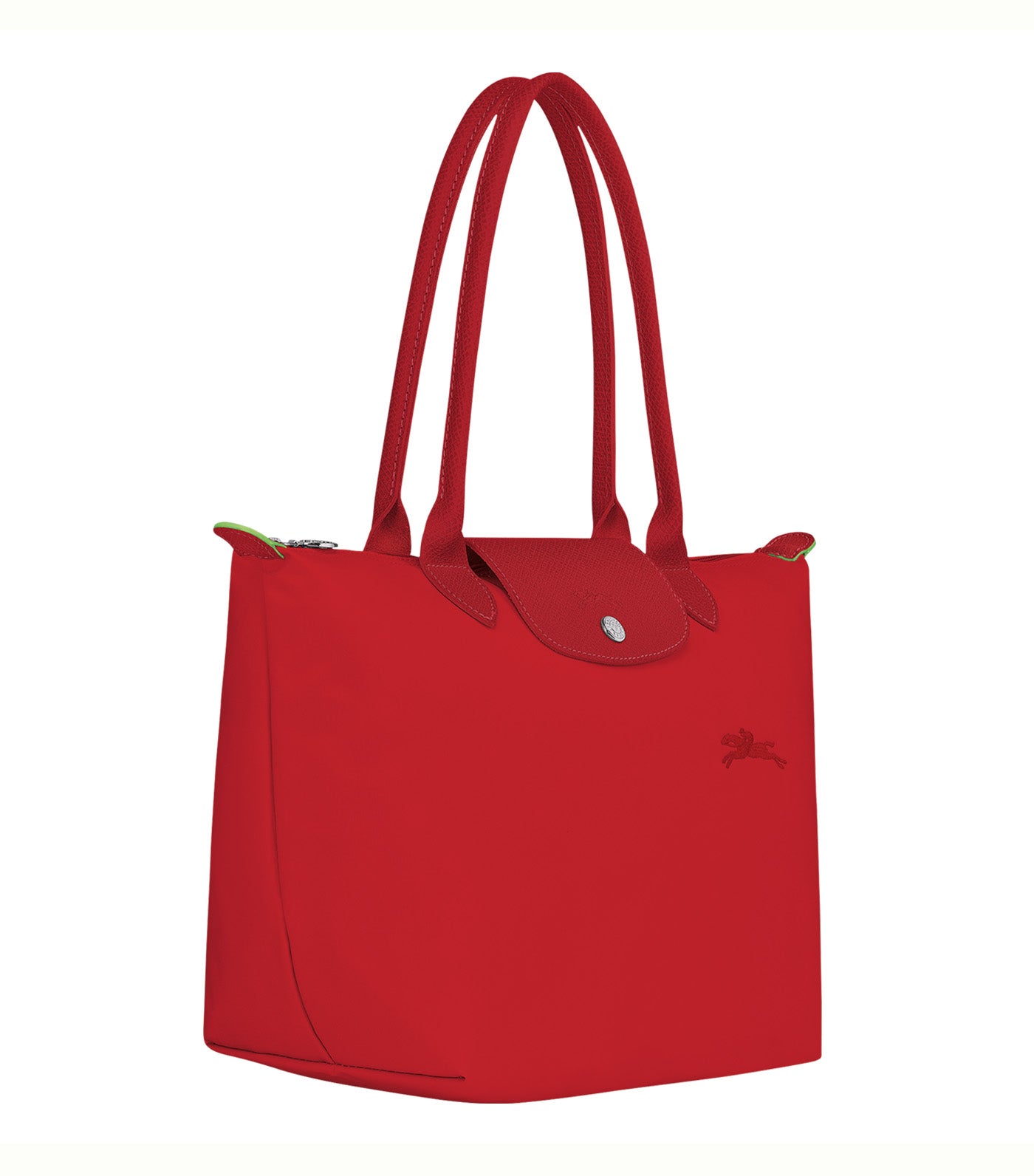 Longchamp Le Pliage Green Tote Bag M Tomato