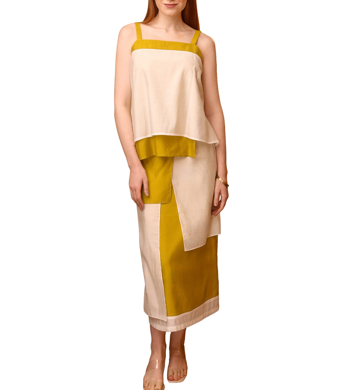 Nori Midi Skirt Green/White