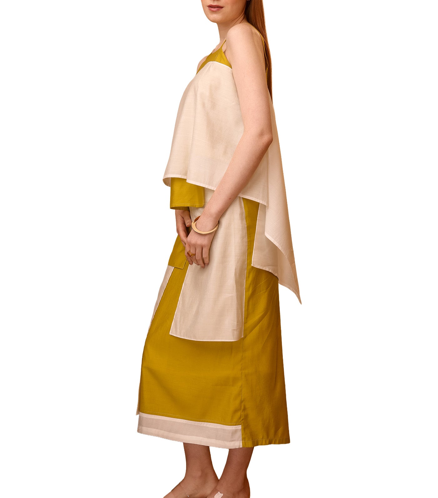 Nori Midi Skirt Green/White