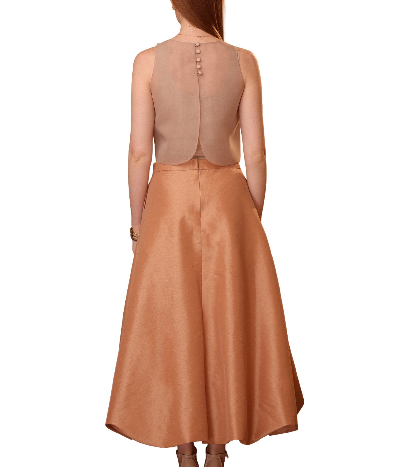 Lura Balloon Formal Skirt Caramel Brown