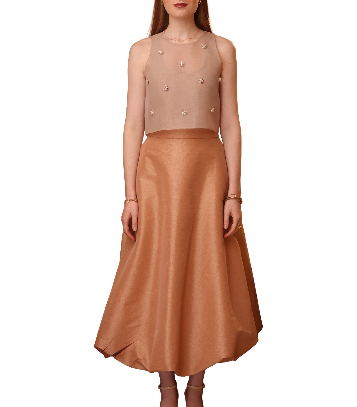 Lura Balloon Formal Skirt Caramel Brown