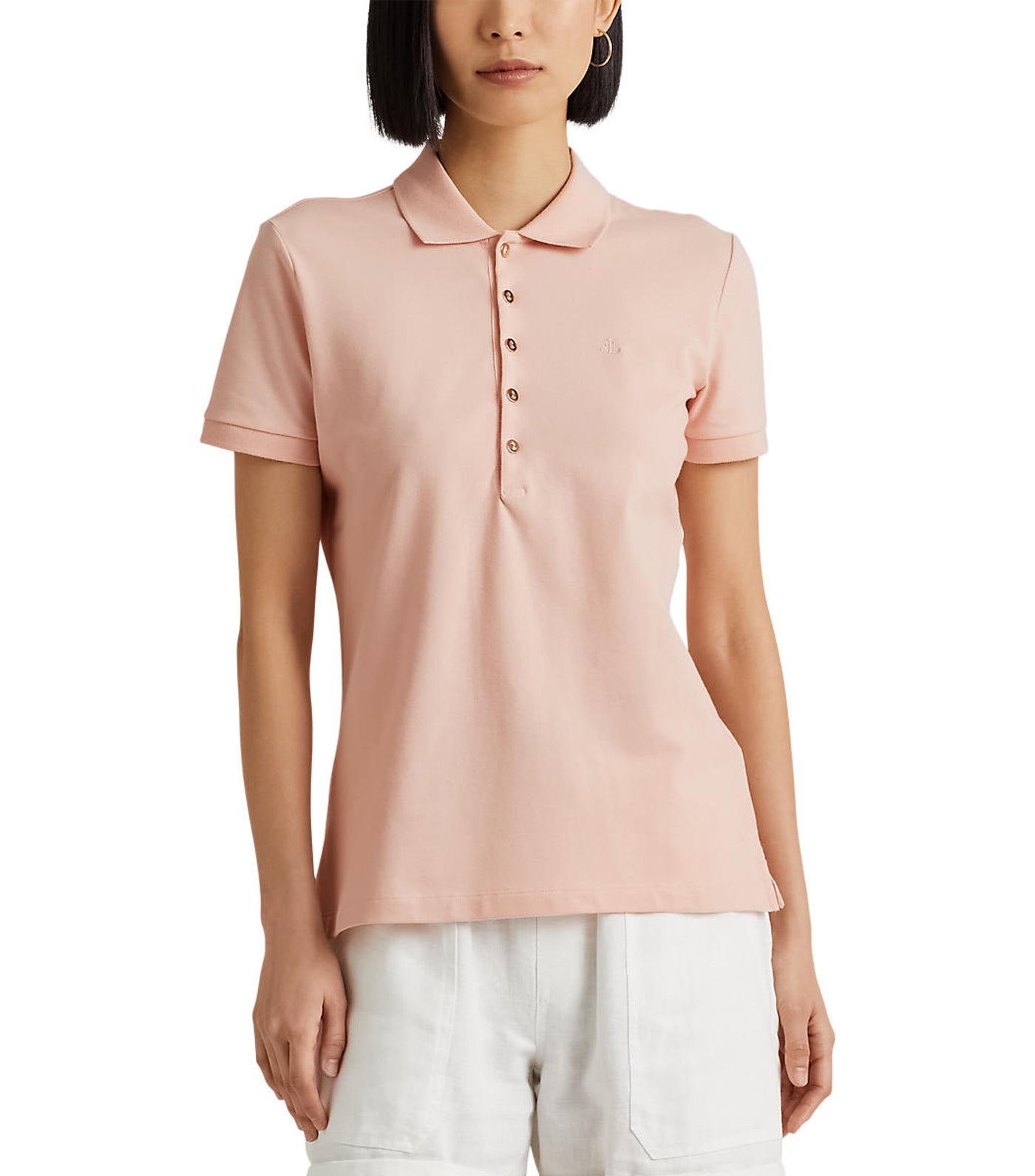 Women's Pique Polo Shirt Pale Pink