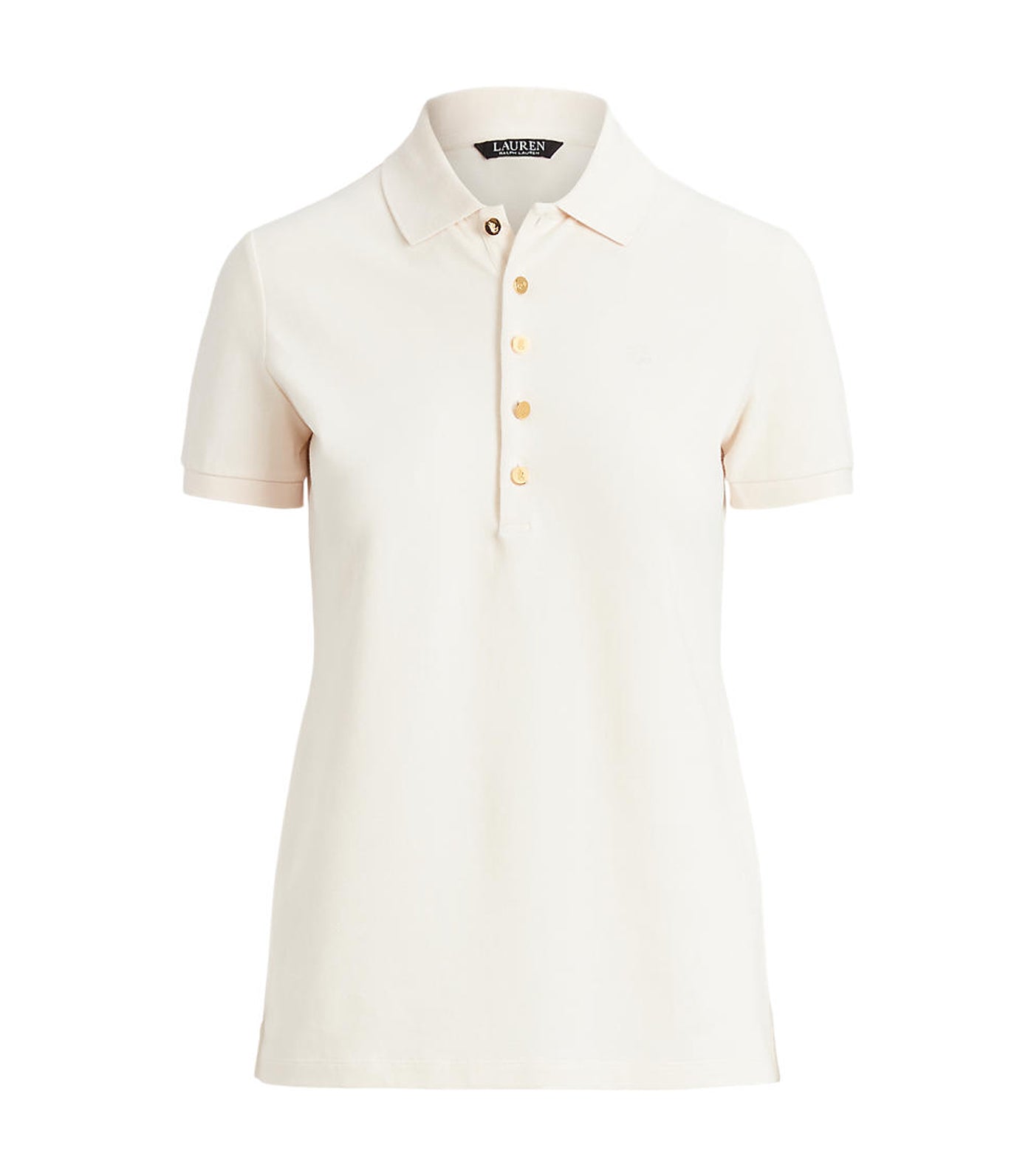Polo Ralph Lauren Womens Classic Fit Mesh 5 Button Polo Shirt (L, White) at   Women's Clothing store