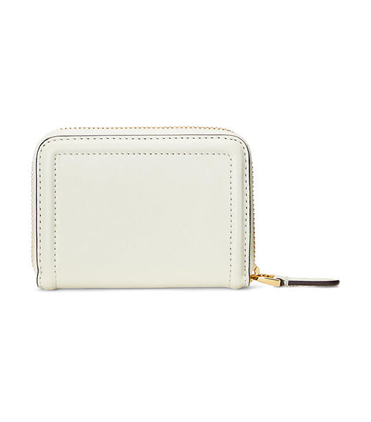 Women's Leather Zip Wallet Vanilla