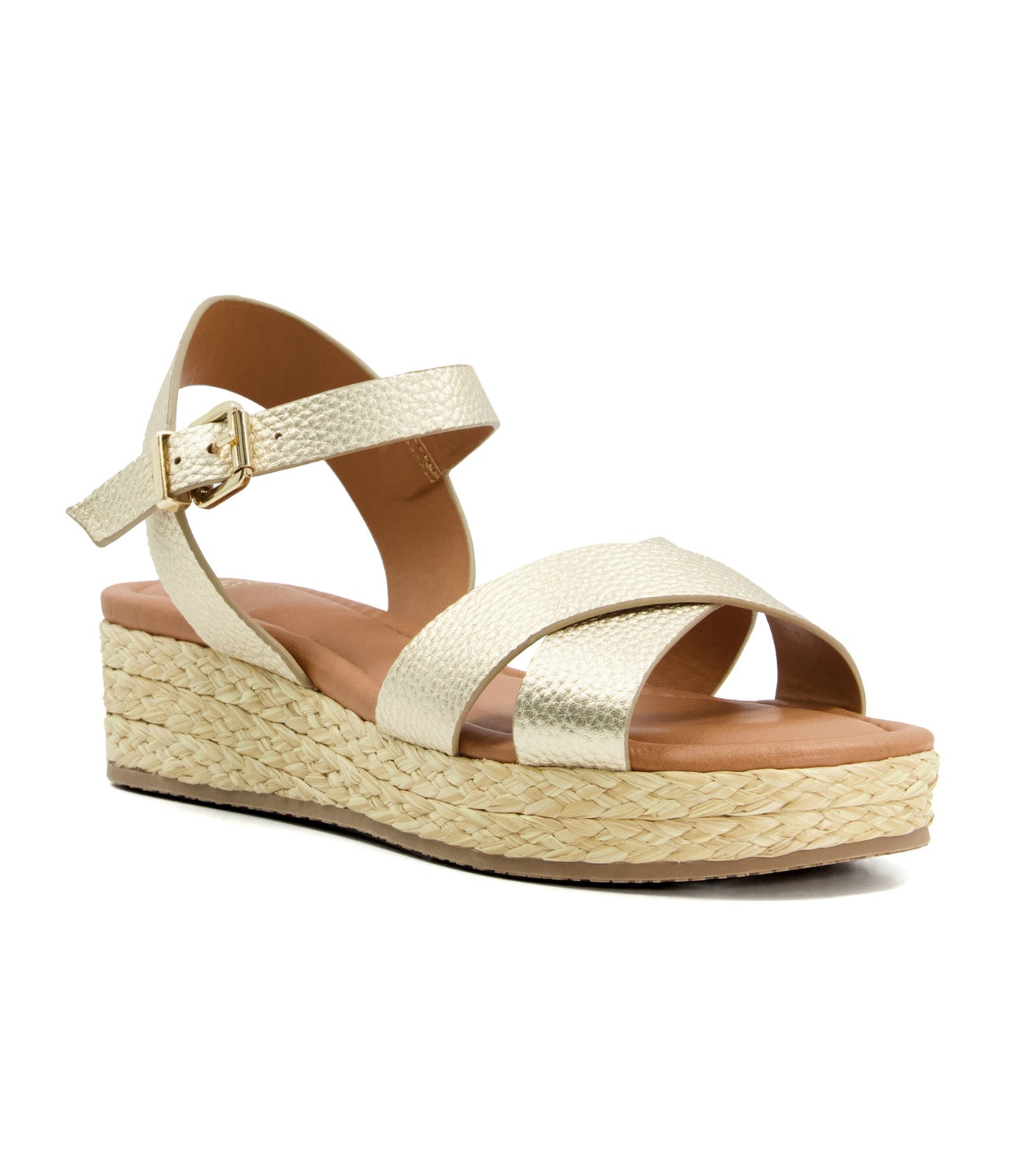 Linnie Cross Strapflatform Gold