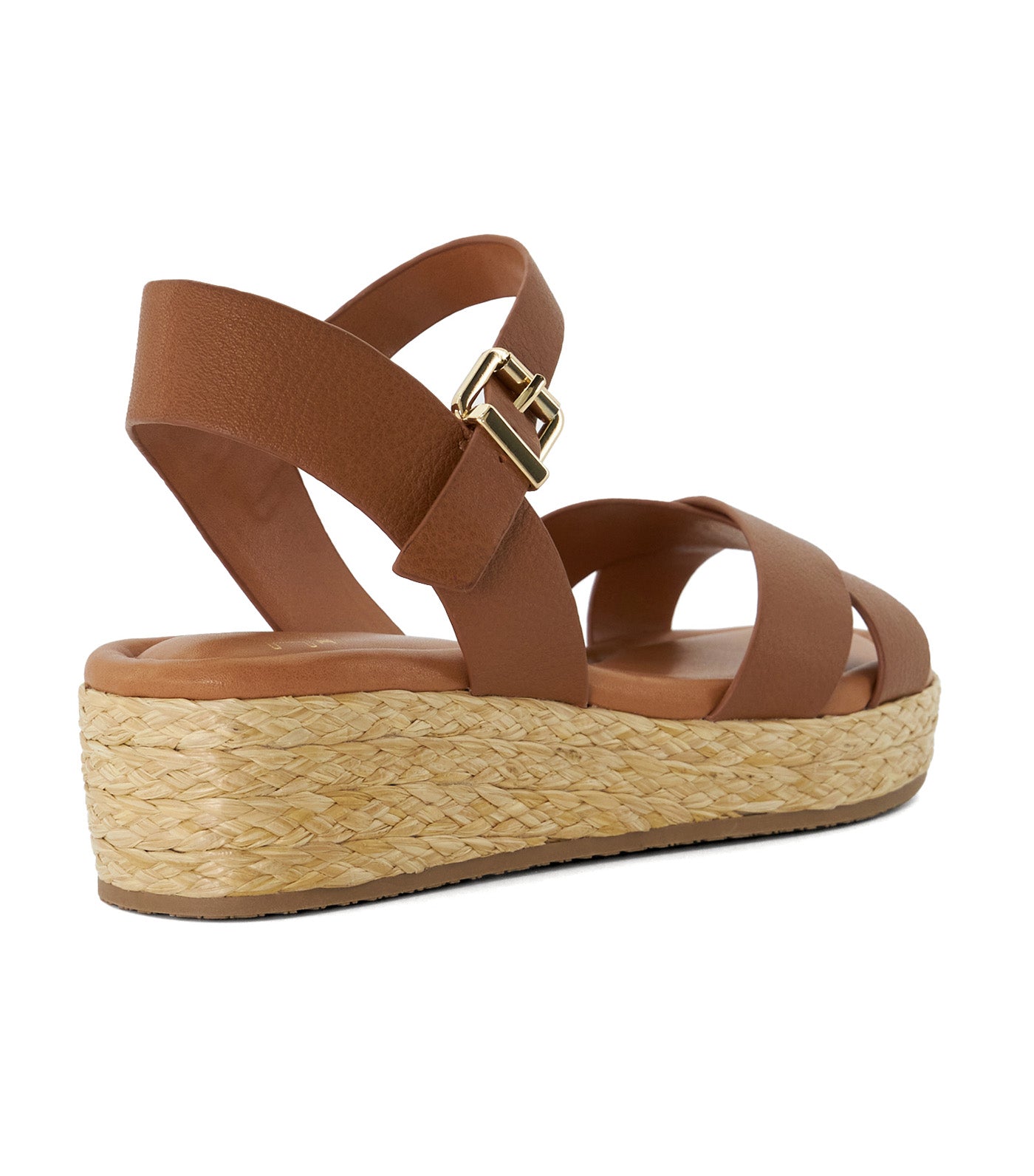 Linnie Cross Strap Flatform Tan