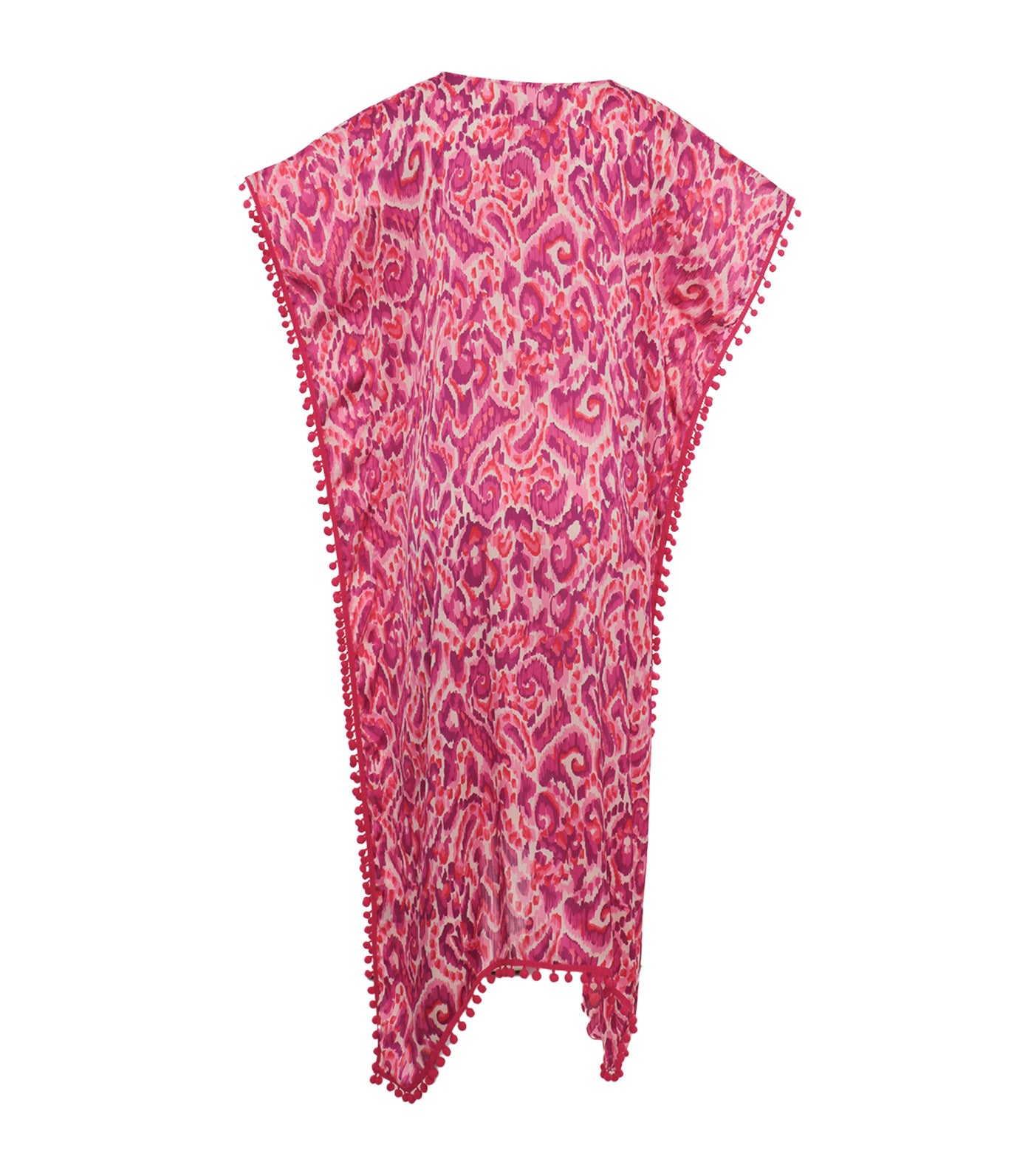 Dina Caftan with Pompom Pink Multi