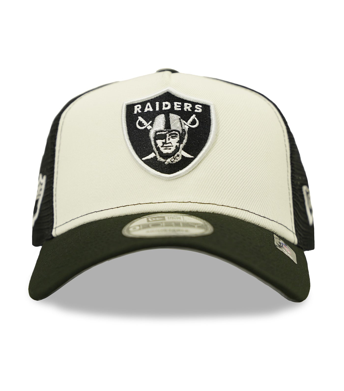 Las Vegas Raiders 9FORTY A-Frame Trucker Cap Chrome Black